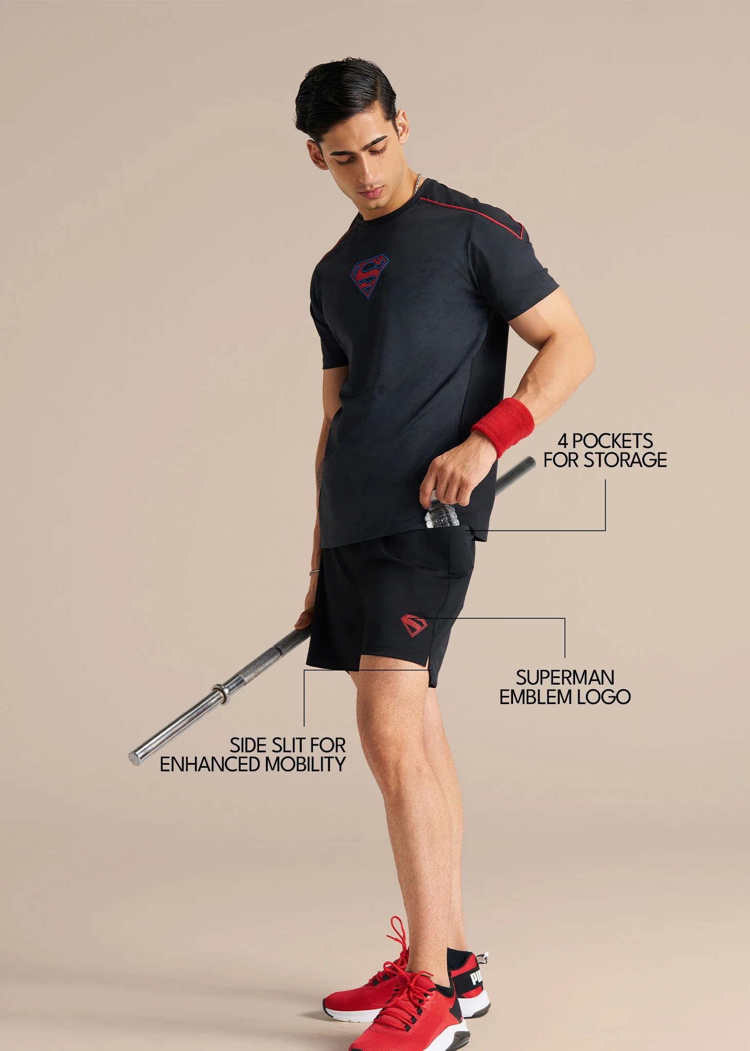 Krypton Strike Men's Training Short - Black - Image 3