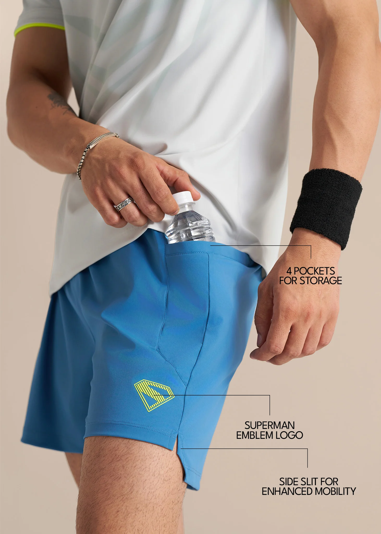 Krypton Strike Men's Training Short - Blue - Image 3