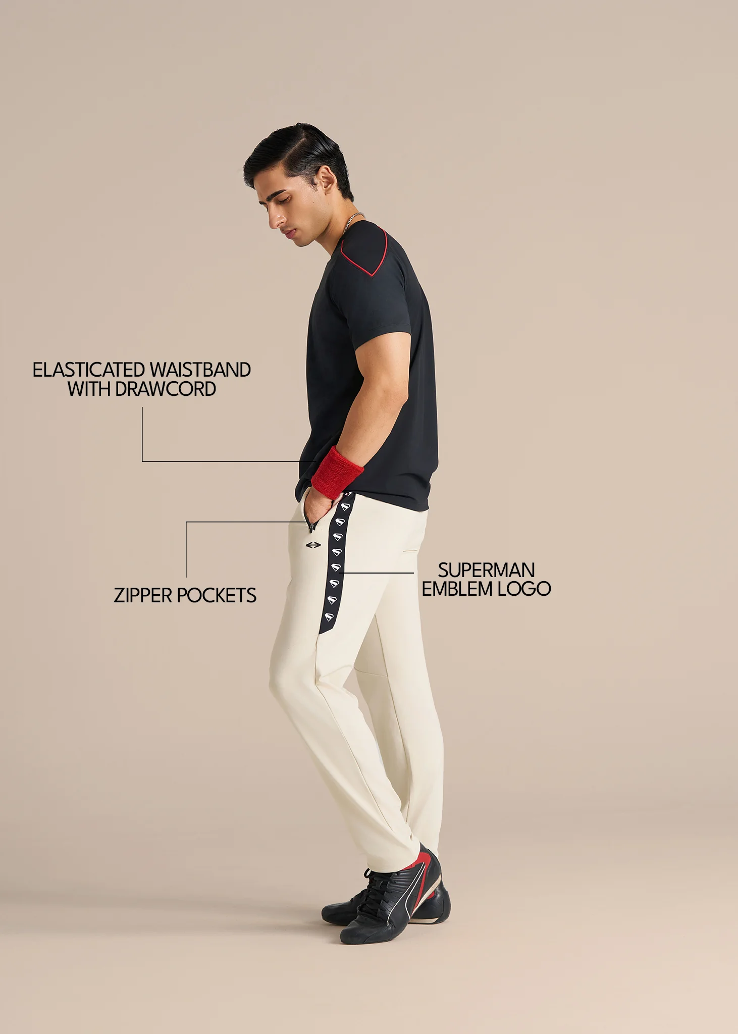 Man of Steel Track Pant - Fawn - Image 3