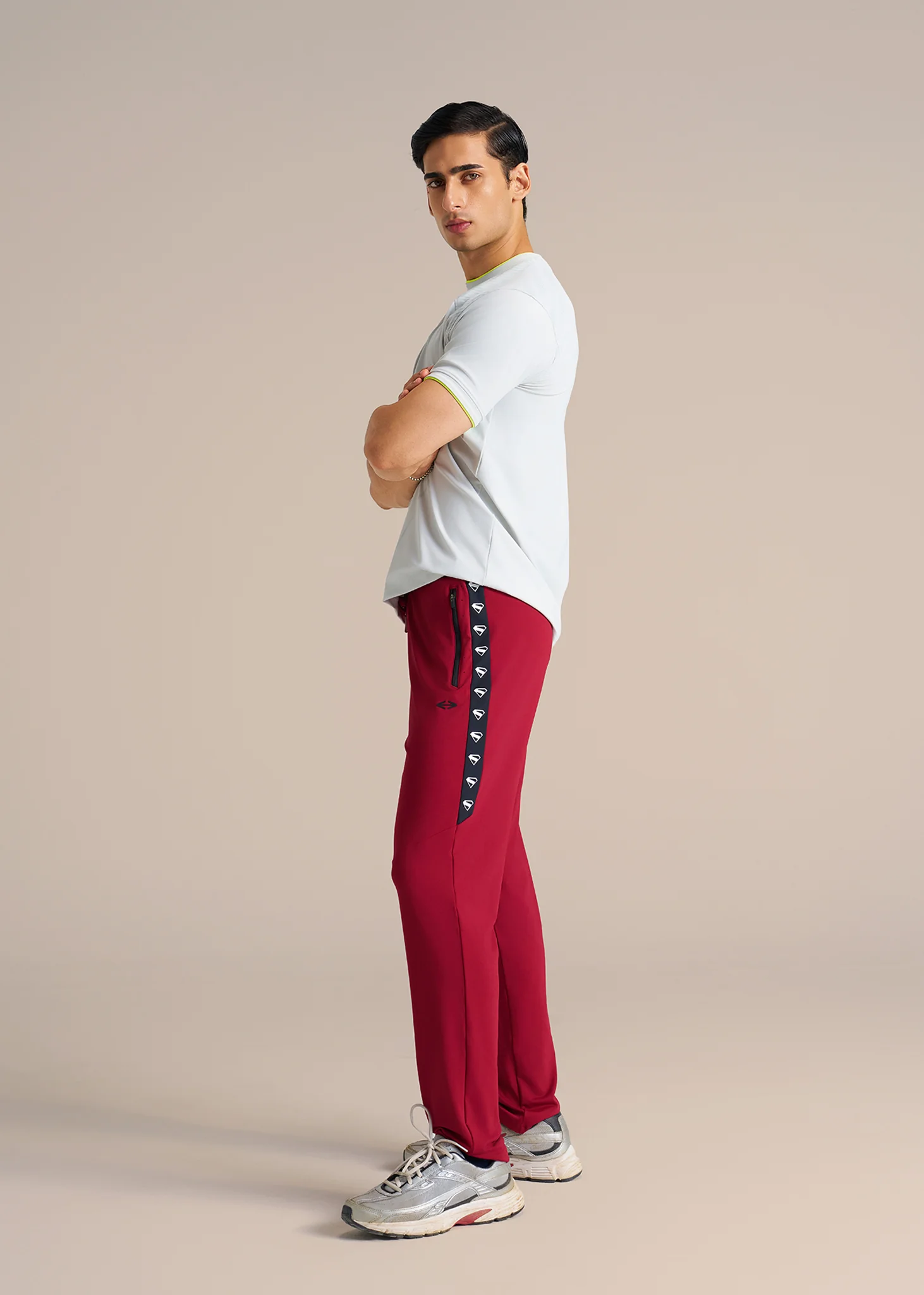 Man of Steel Track Pant - Maroon - Image 4