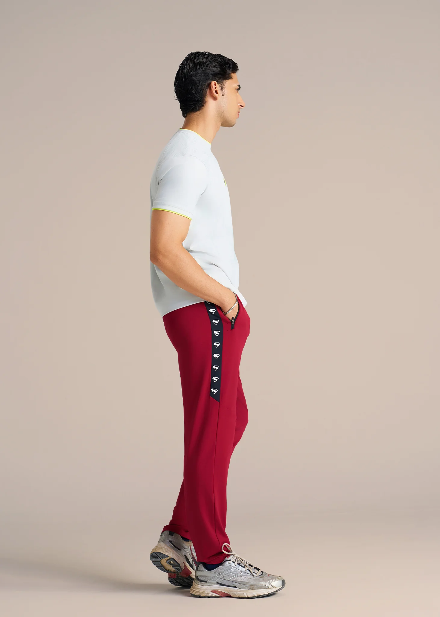 Man of Steel Track Pant - Maroon - Image 5