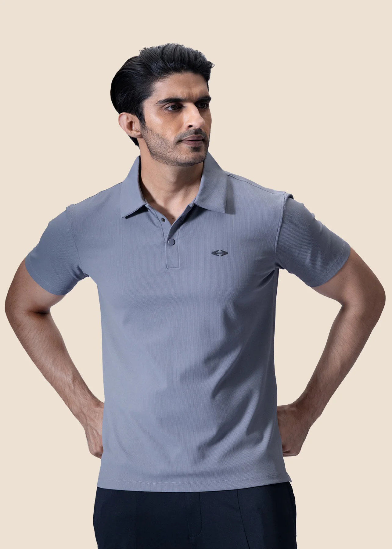 Men Active Polo Tshirt - Grey