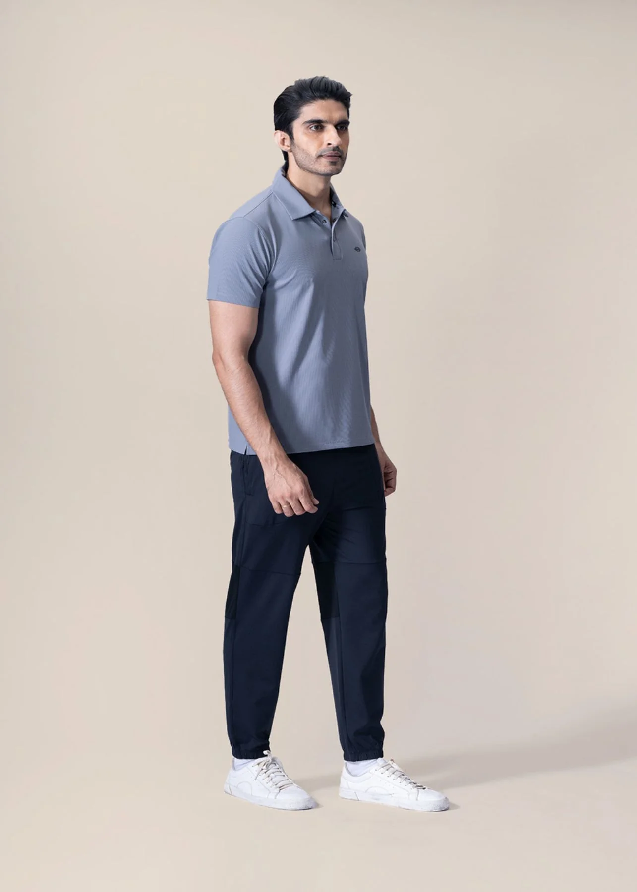 Men Active Polo Tshirt - Grey - Image 4