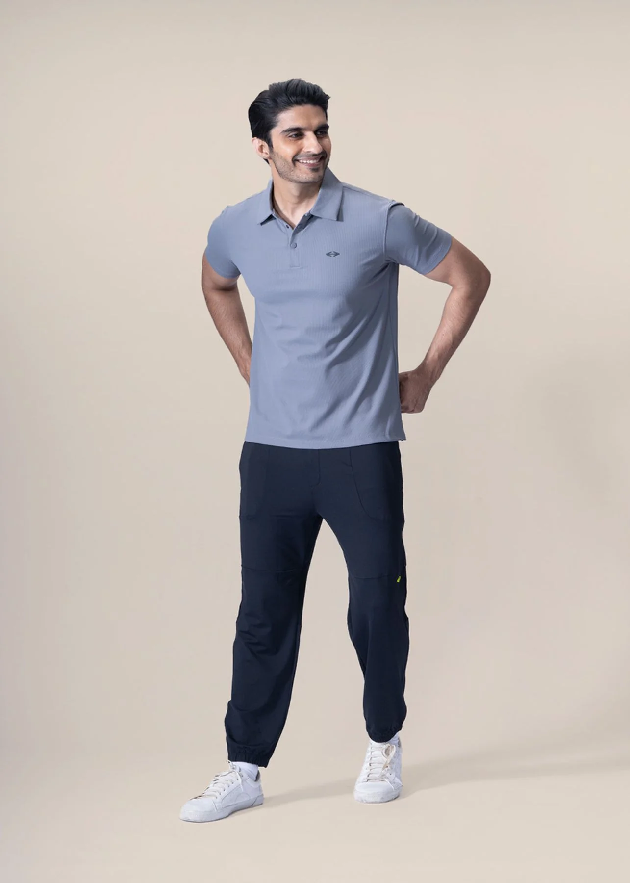 Men Active Polo Tshirt - Grey - Image 5