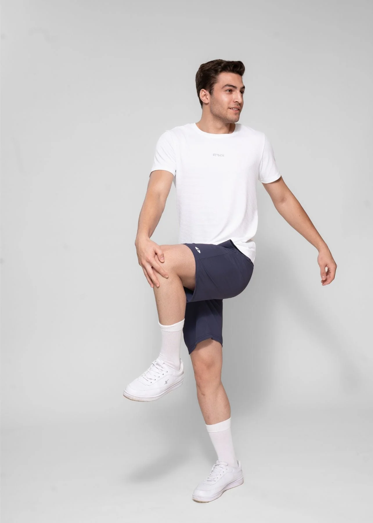 Men Active Workout Shorts Navy Blue - Image 3