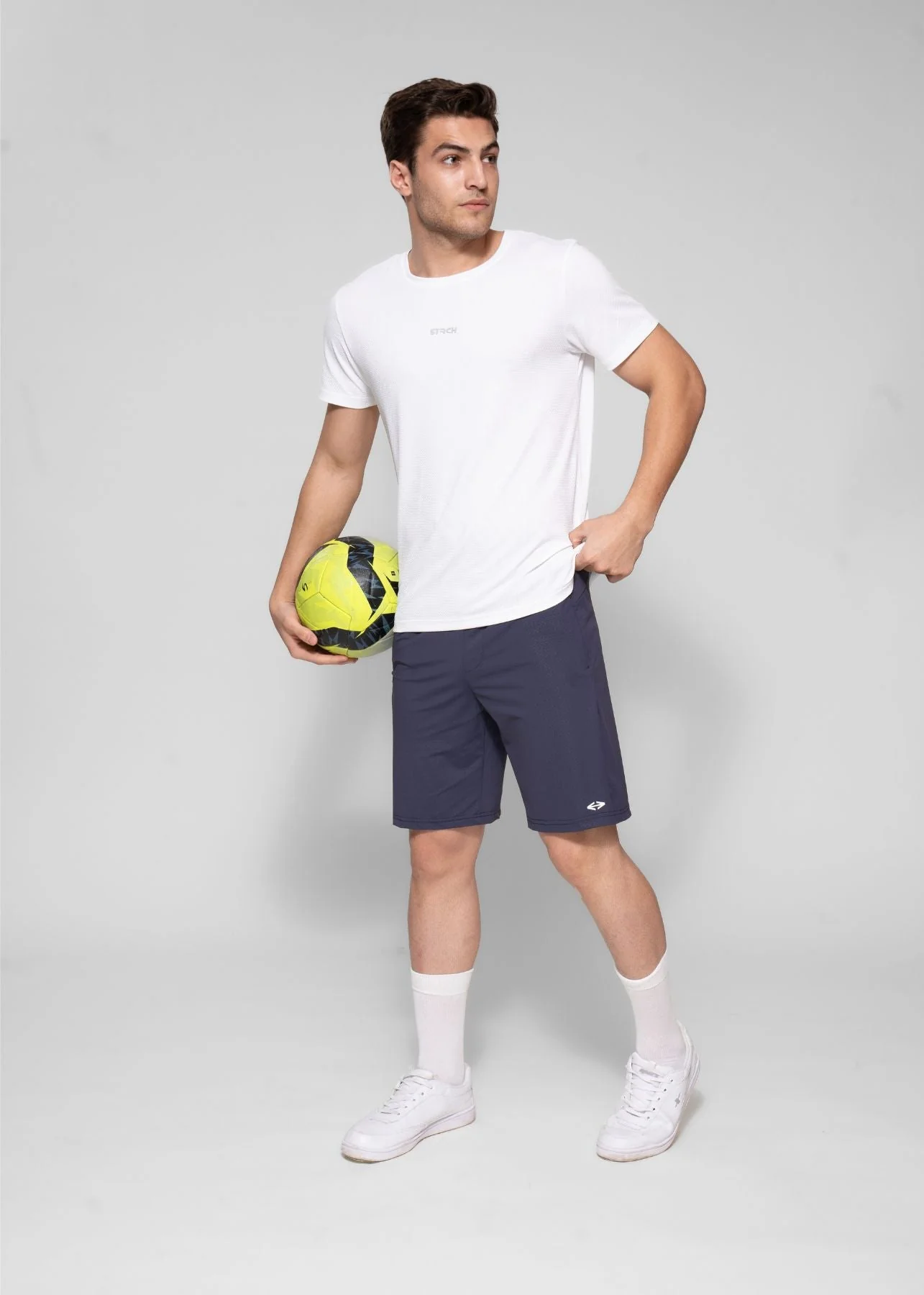 Men Active Workout Shorts Navy Blue - Image 5