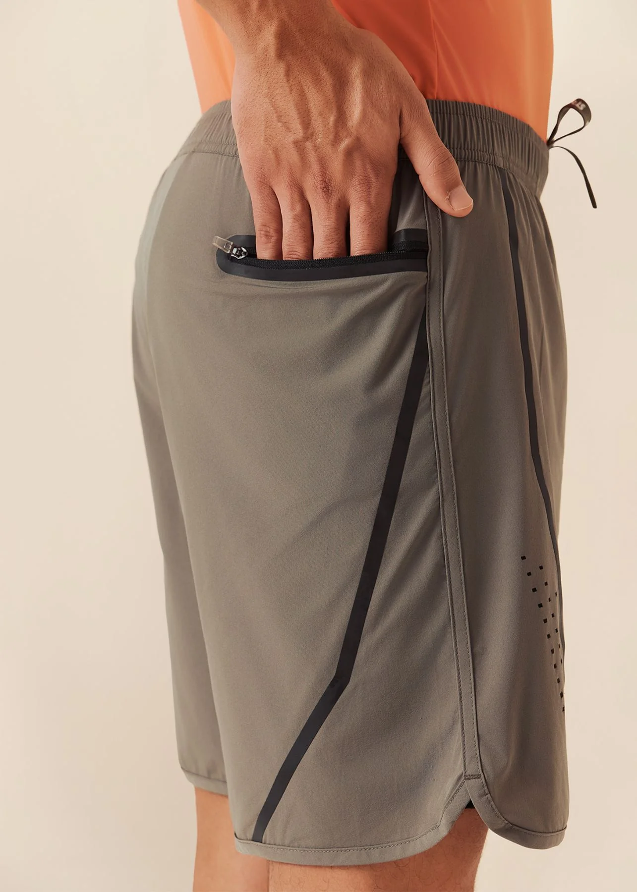 Men Breathable Active Shorts - Dusty Olive - Image 5