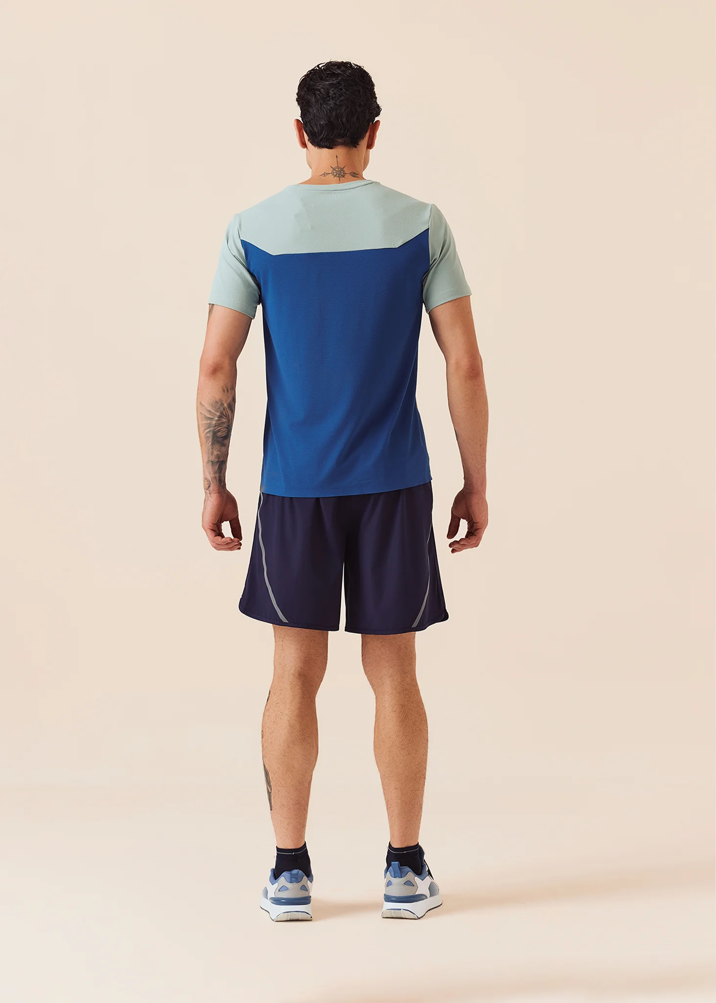 Men Breathable Active Shorts - Midnight Blue - Image 4