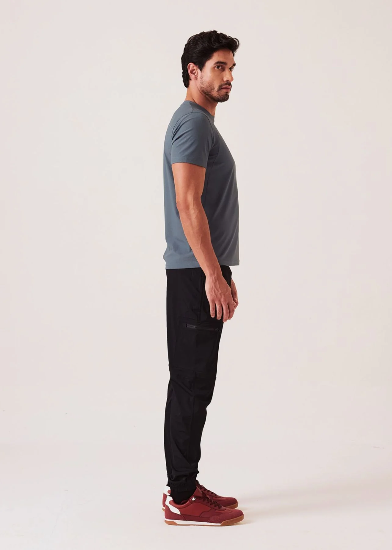 Men Cargo Gym Joggers - Black - Image 4