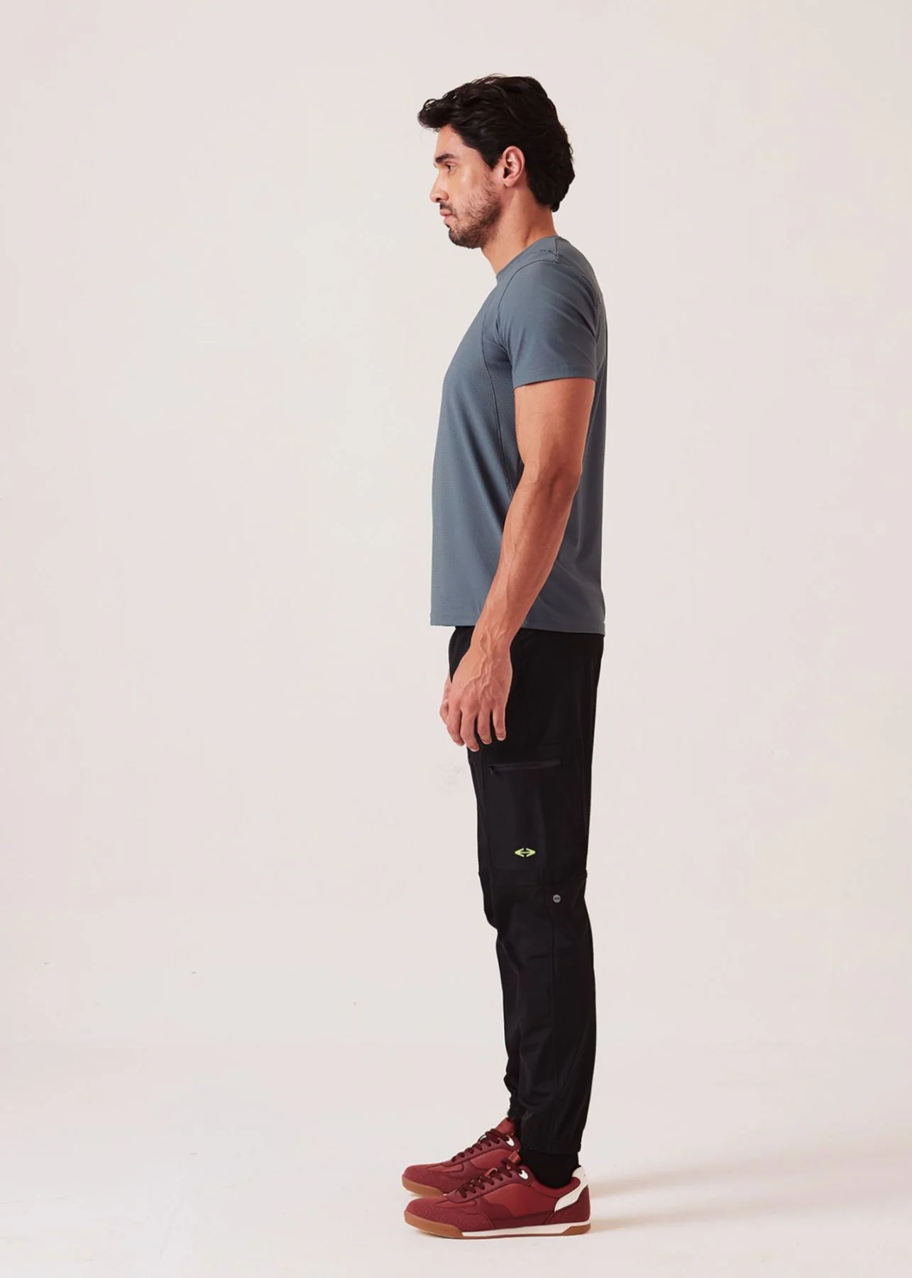Men Cargo Gym Joggers - Black - Image 5