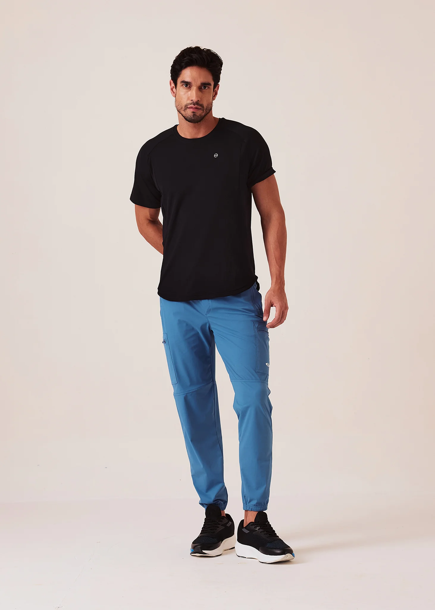 Men Cargo Gym Joggers - Ice Blue - Image 7