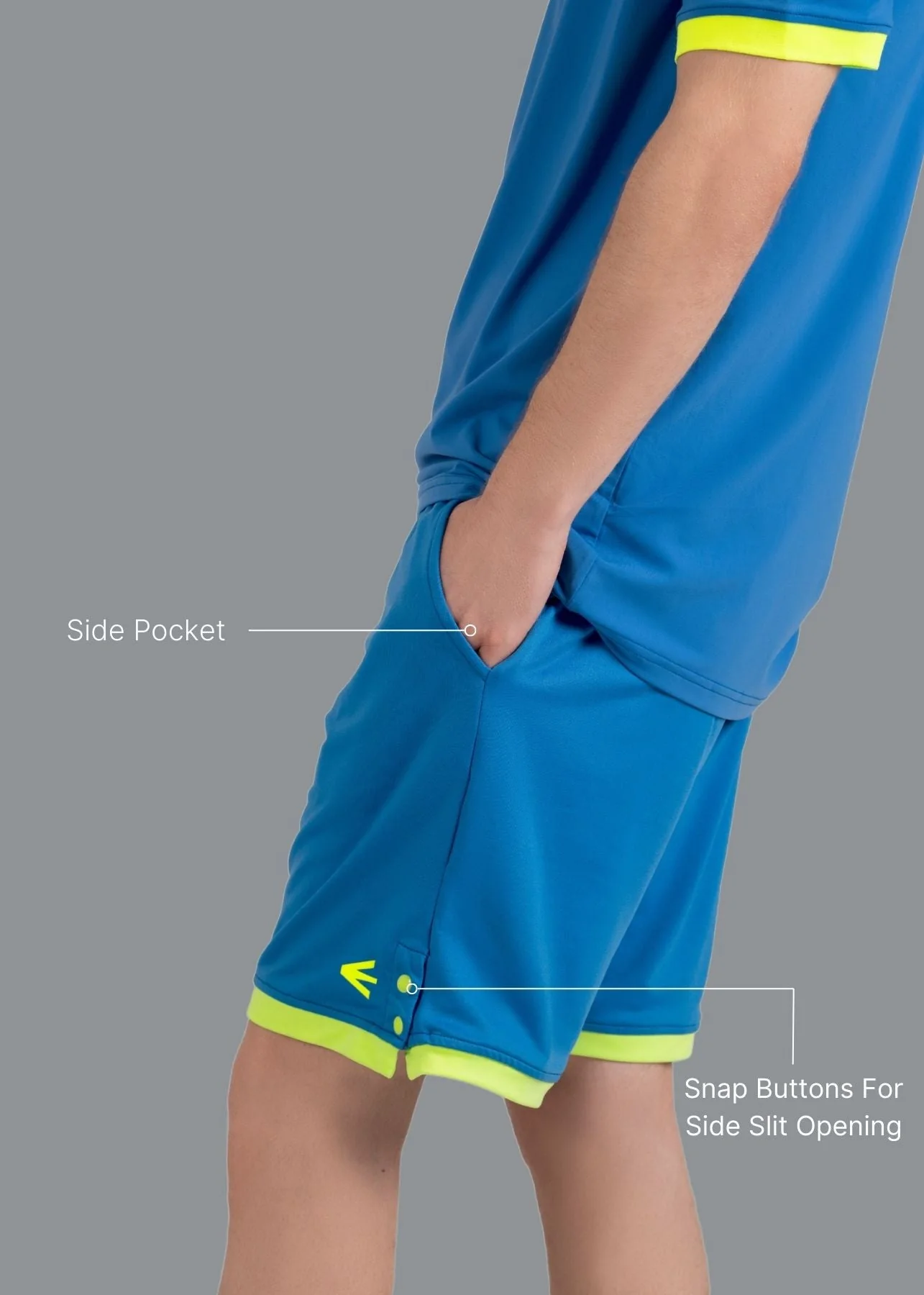 Men Gym Shorts Blue - Image 2