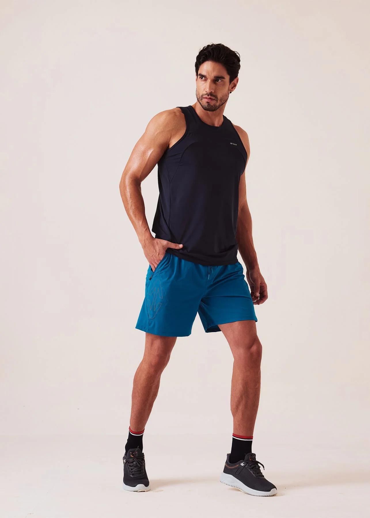 Men Gym Tank Top - Jet Black - Image 2