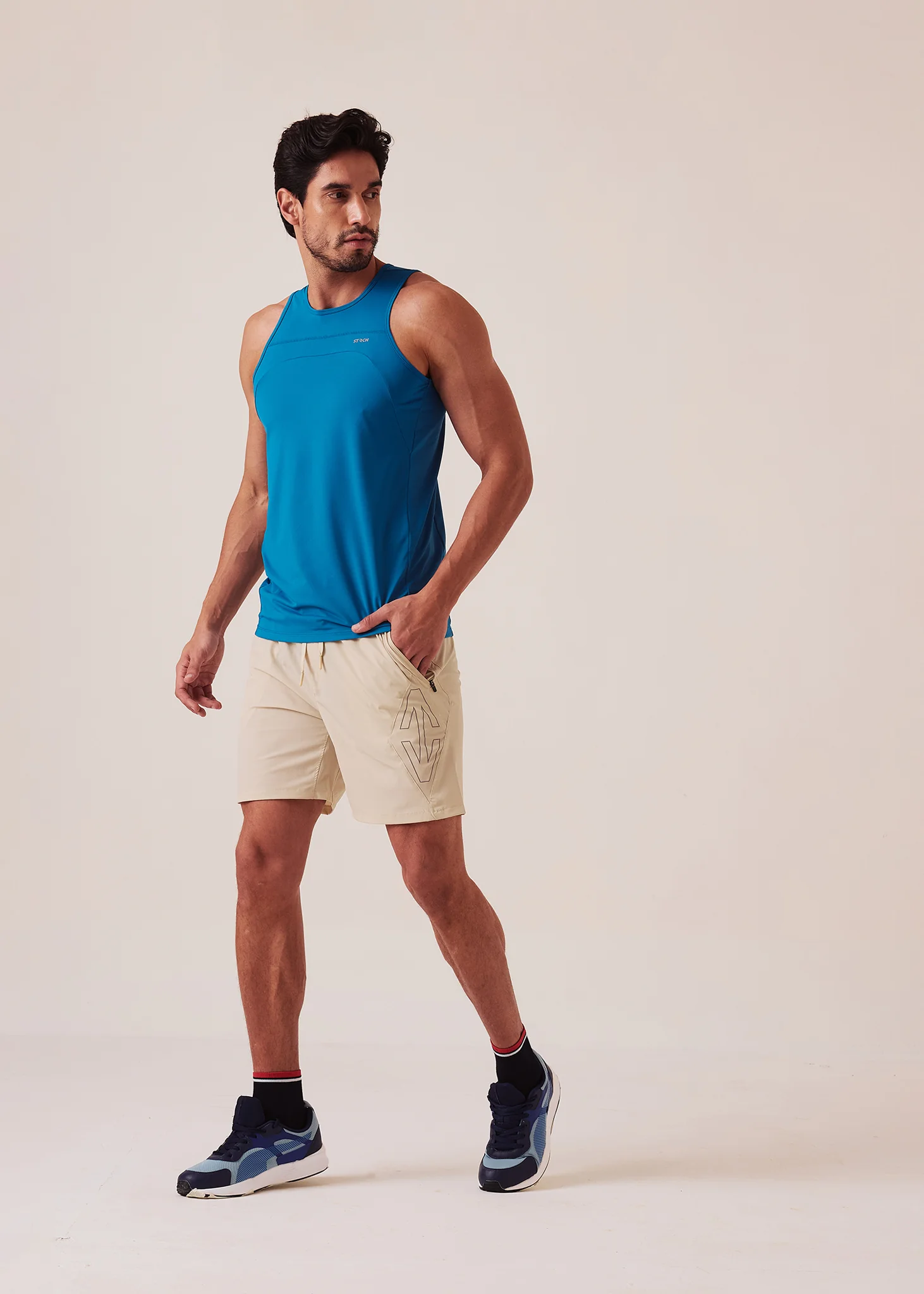 Men Gym Tank Top - Teal - Image 4