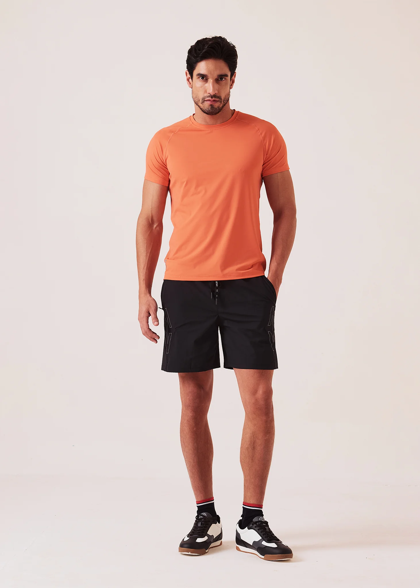 Men Mesh Gym T-Shirt - Coral - Image 2