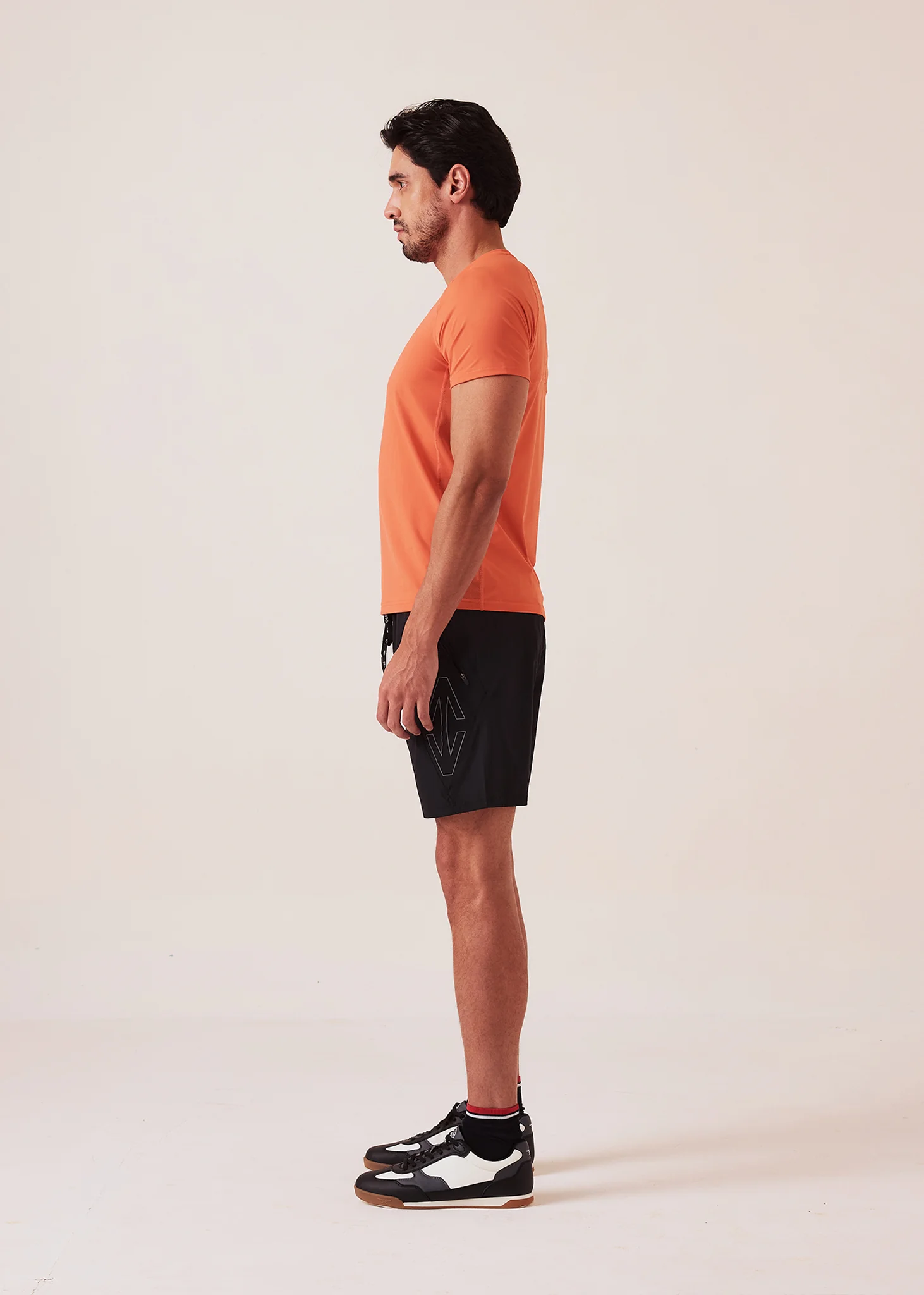 Men Mesh Gym T-Shirt - Coral - Image 5