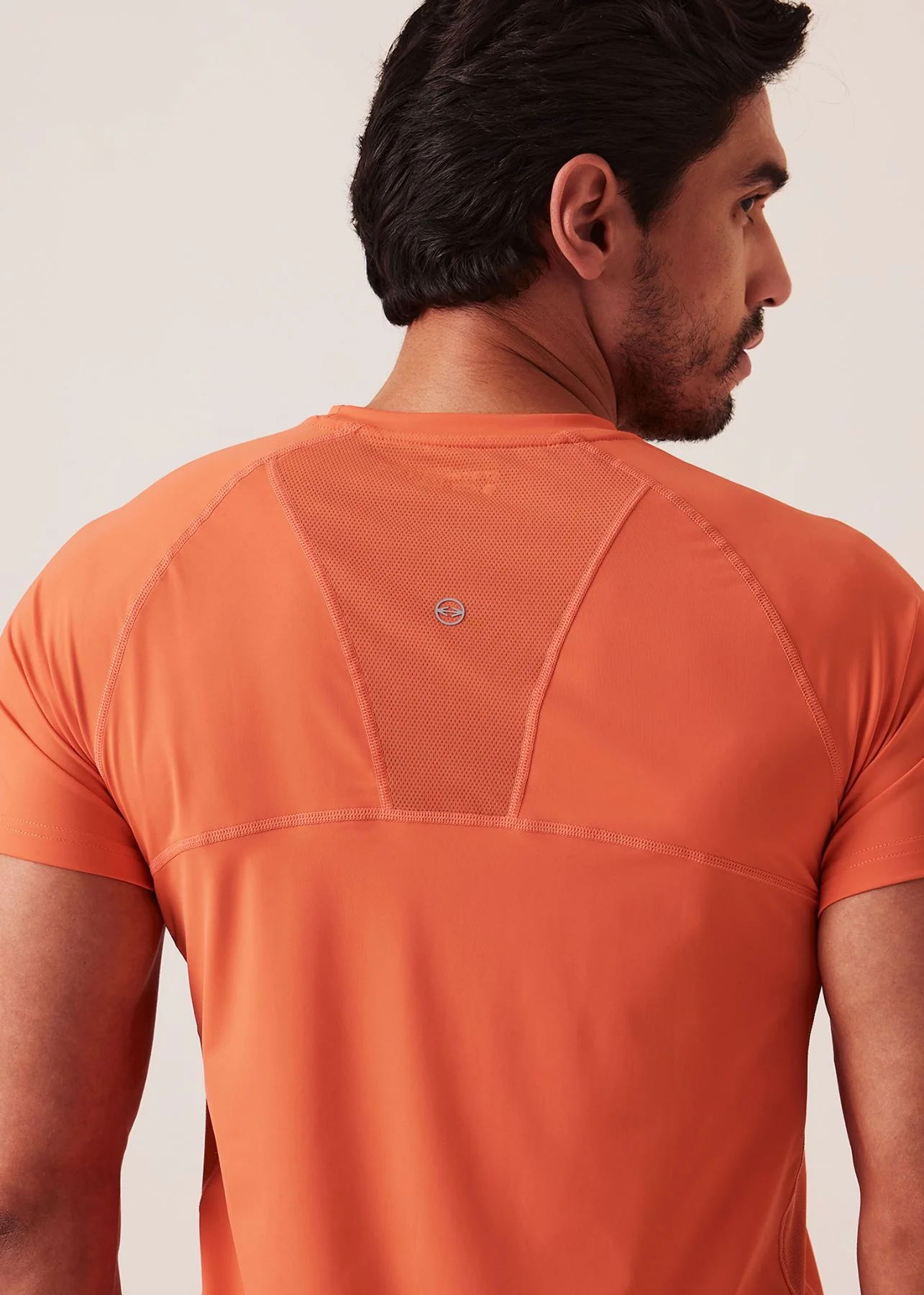 Men Mesh Gym T-Shirt - Coral - Image 7