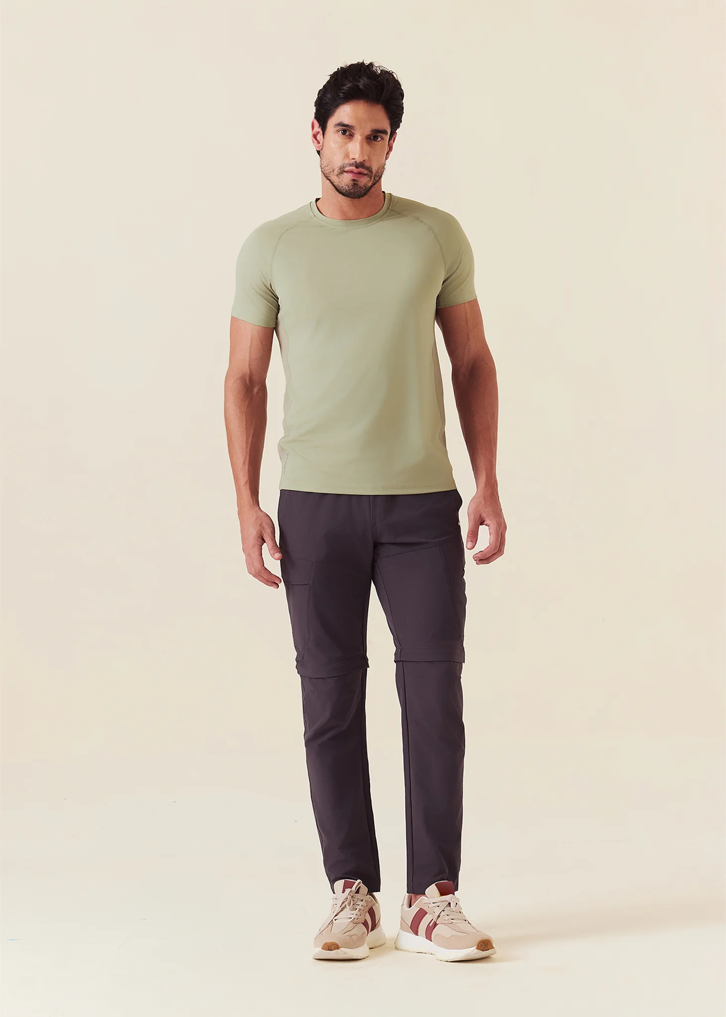 Men Mesh Gym T-Shirt - Fawn Green - Image 2