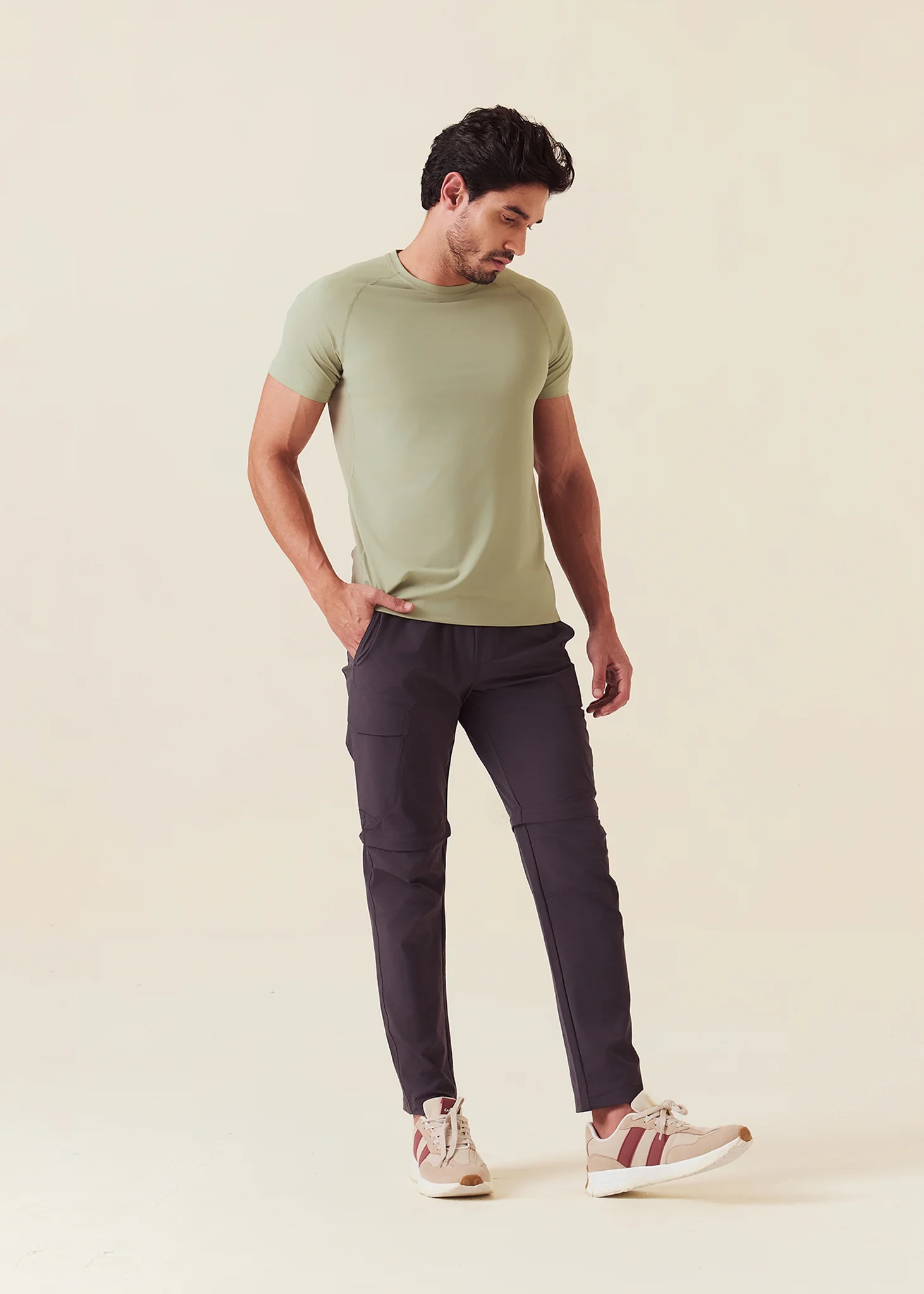 Men Mesh Gym T-Shirt - Fawn Green - Image 5