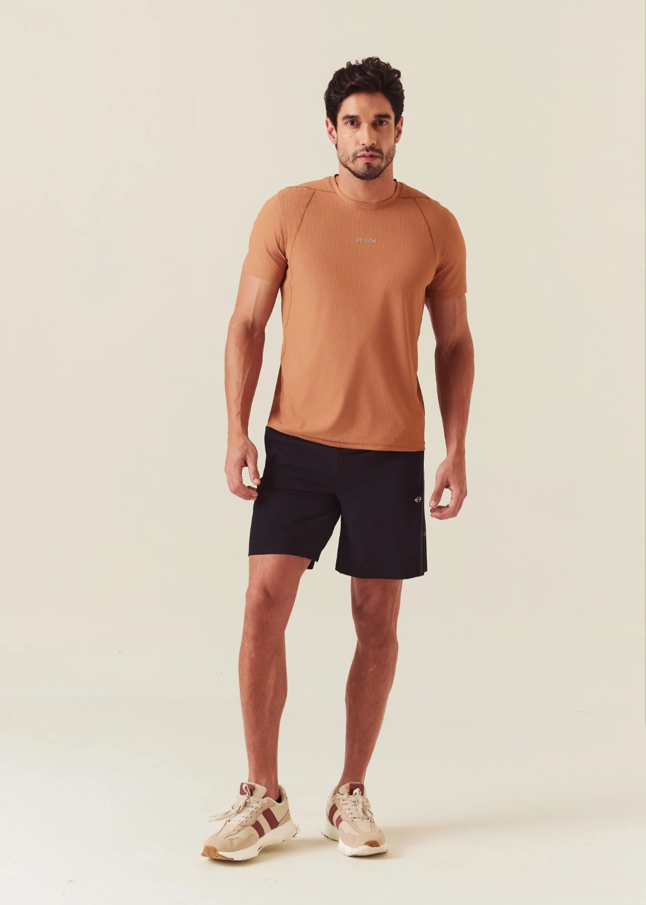 Men Multi-Pocket Gym Shorts - Jet Black - Image 2