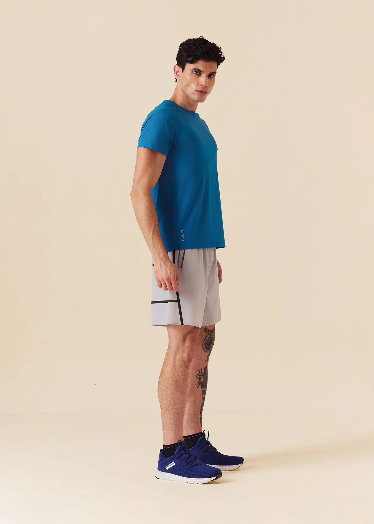 Men Multi-Pocket Gym Shorts - Ultimate Grey - Image 4