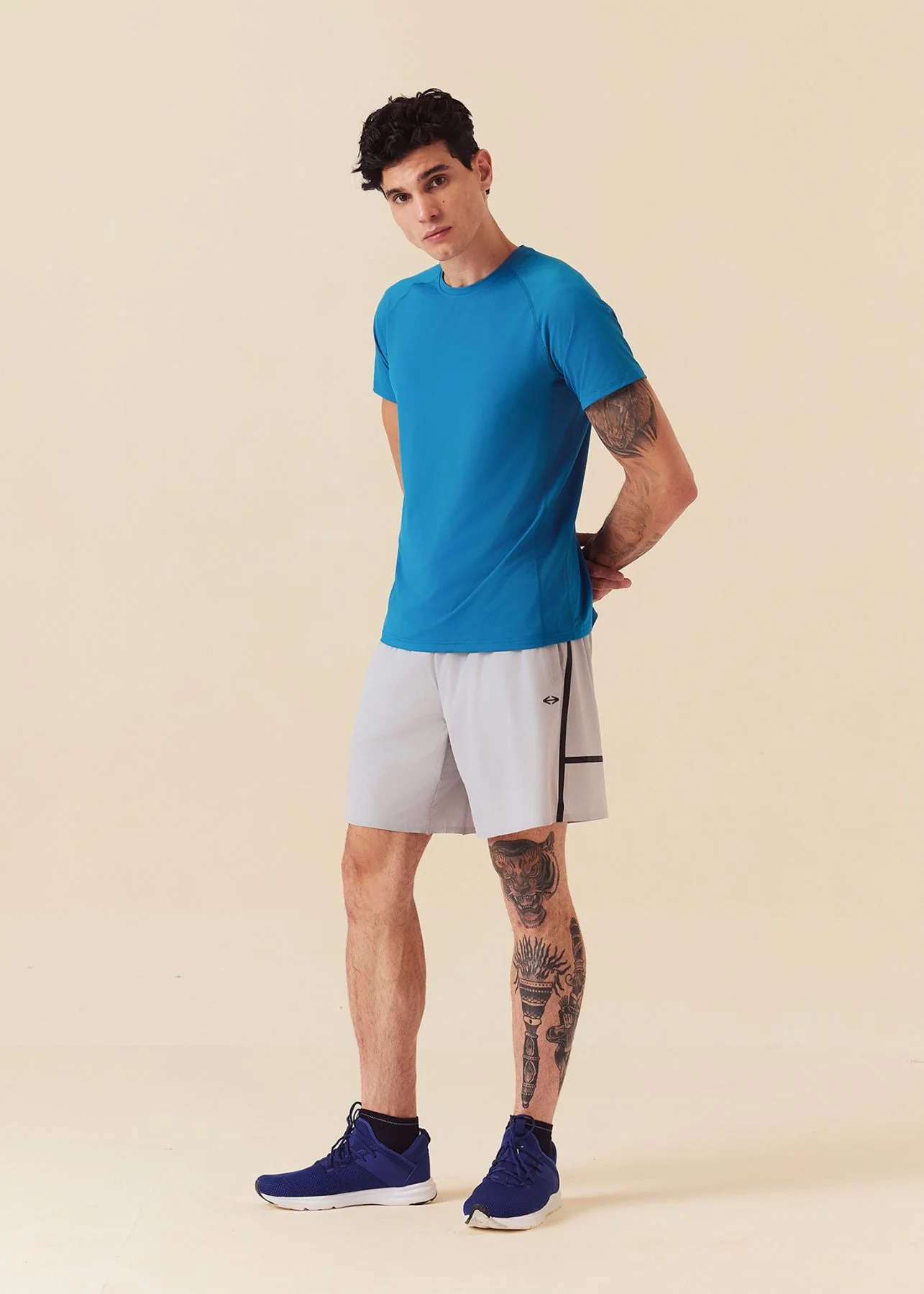 Men Multi-Pocket Gym Shorts - Ultimate Grey - Image 5