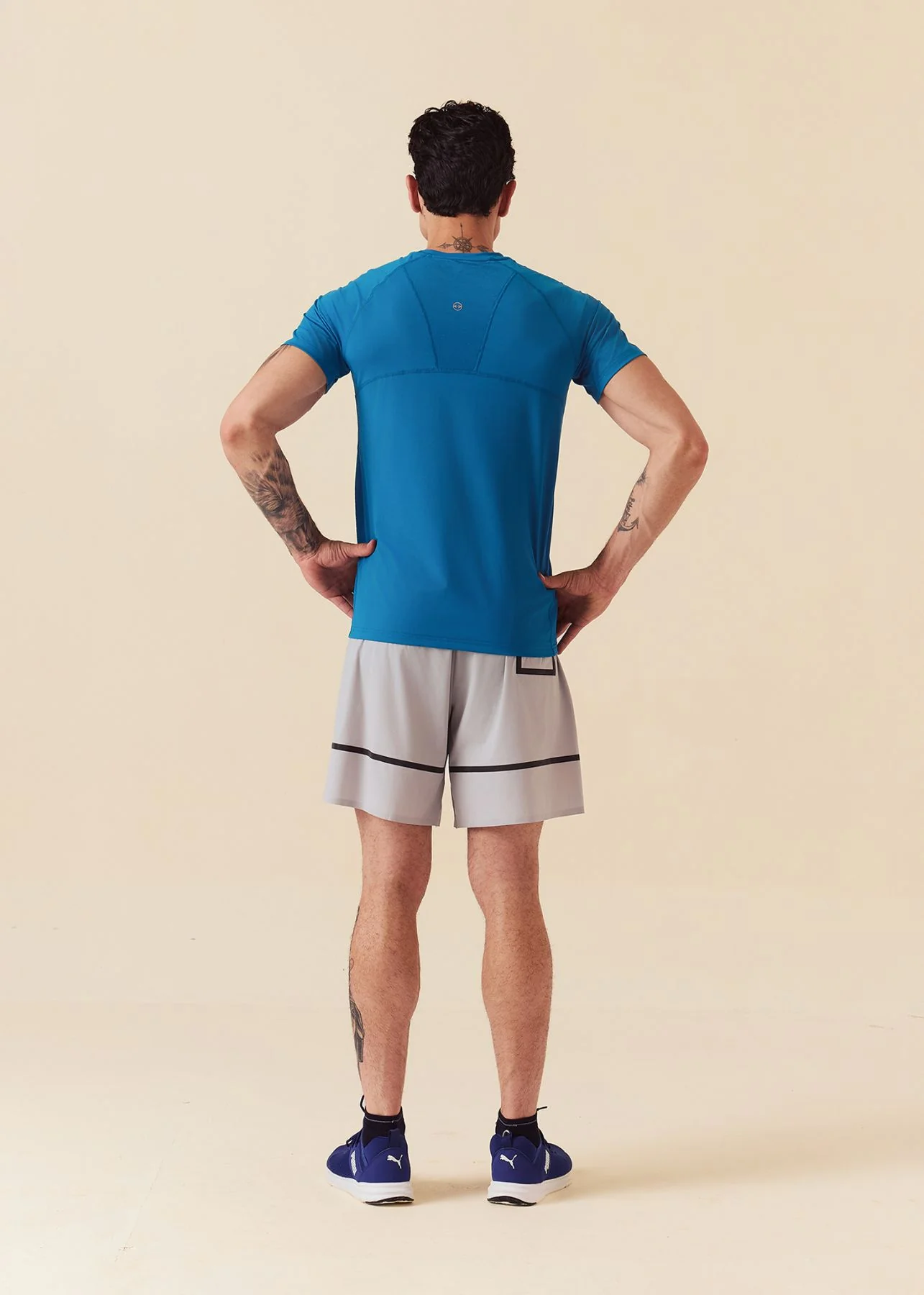 Men Multi-Pocket Gym Shorts - Ultimate Grey - Image 6