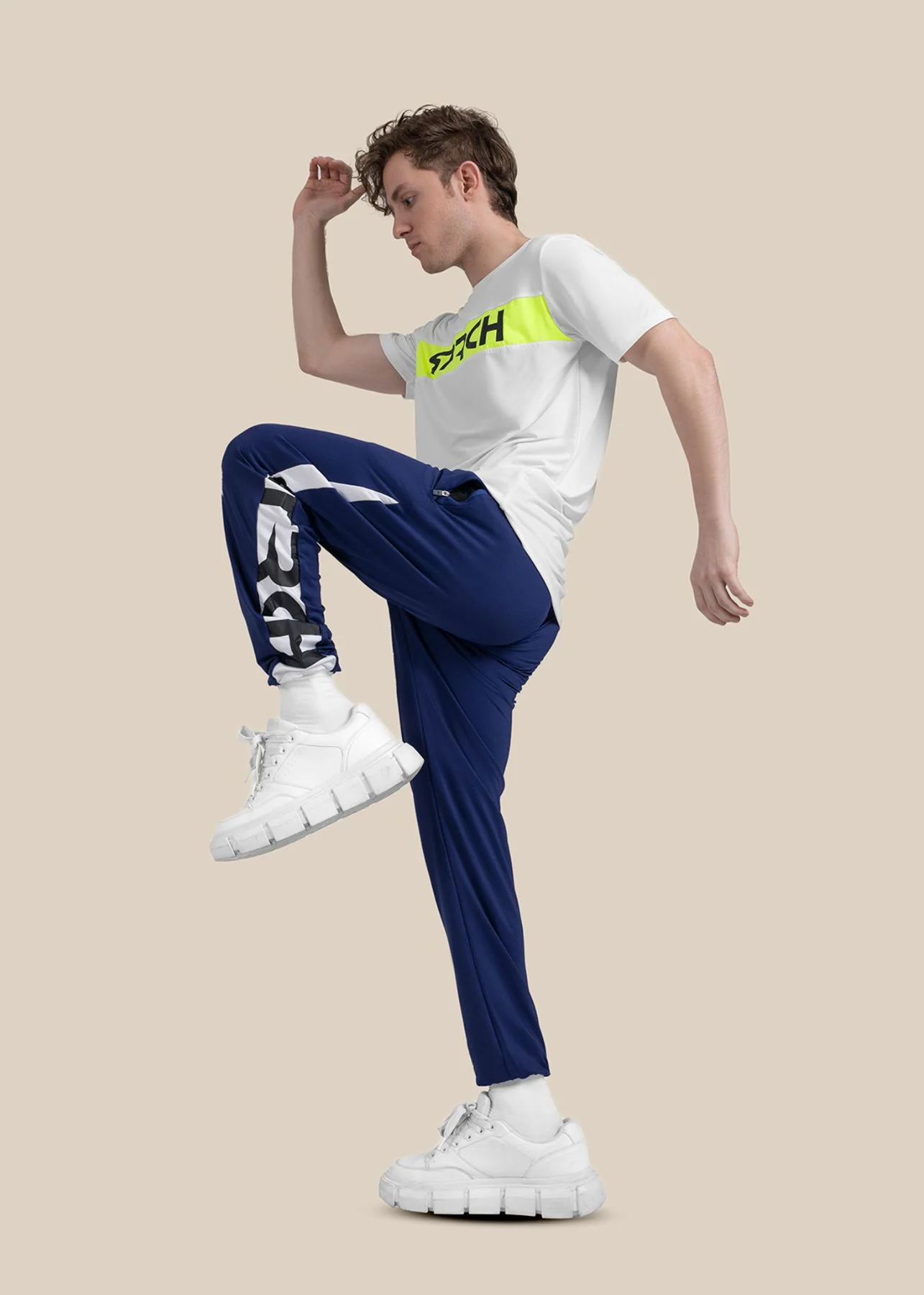 Men Performance Joggers - Navy Blue - Image 3