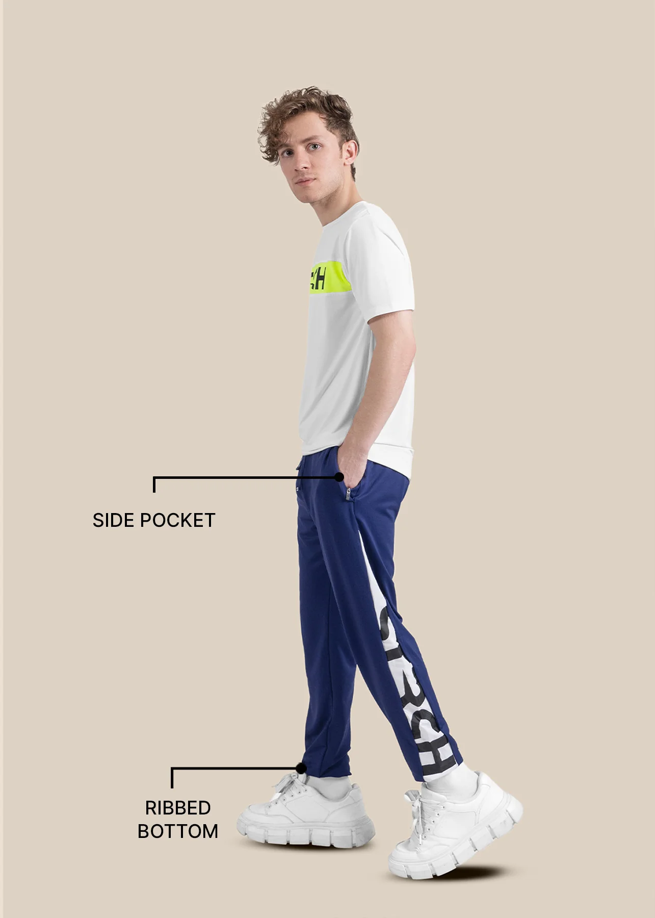 Men Performance Joggers - Navy Blue - Image 4