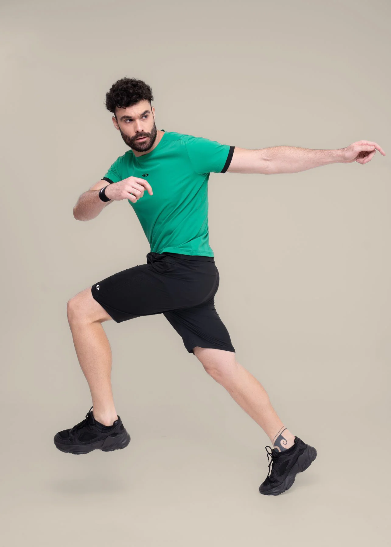 Men Performance Round Neck Tee - Cool Green - Image 4