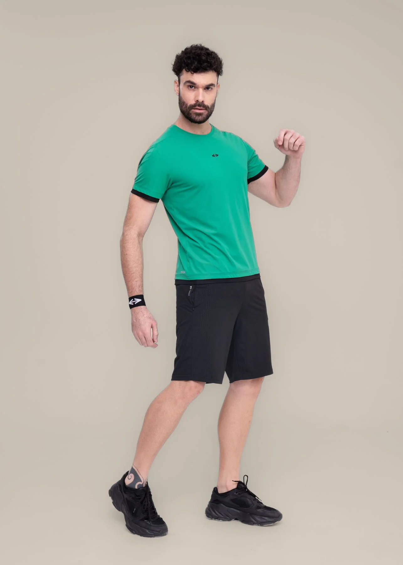 Men Performance Round Neck Tee - Cool Green - Image 5