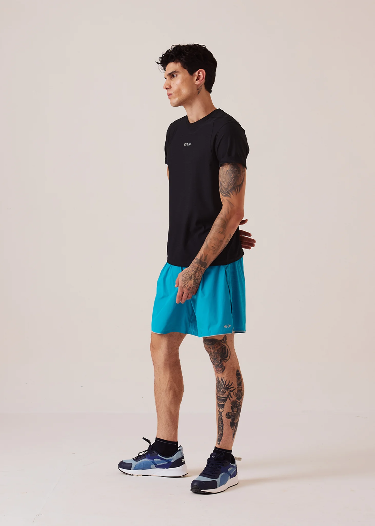 Men Pro Fit Gym T-Shirt - Jet Black - Image 6