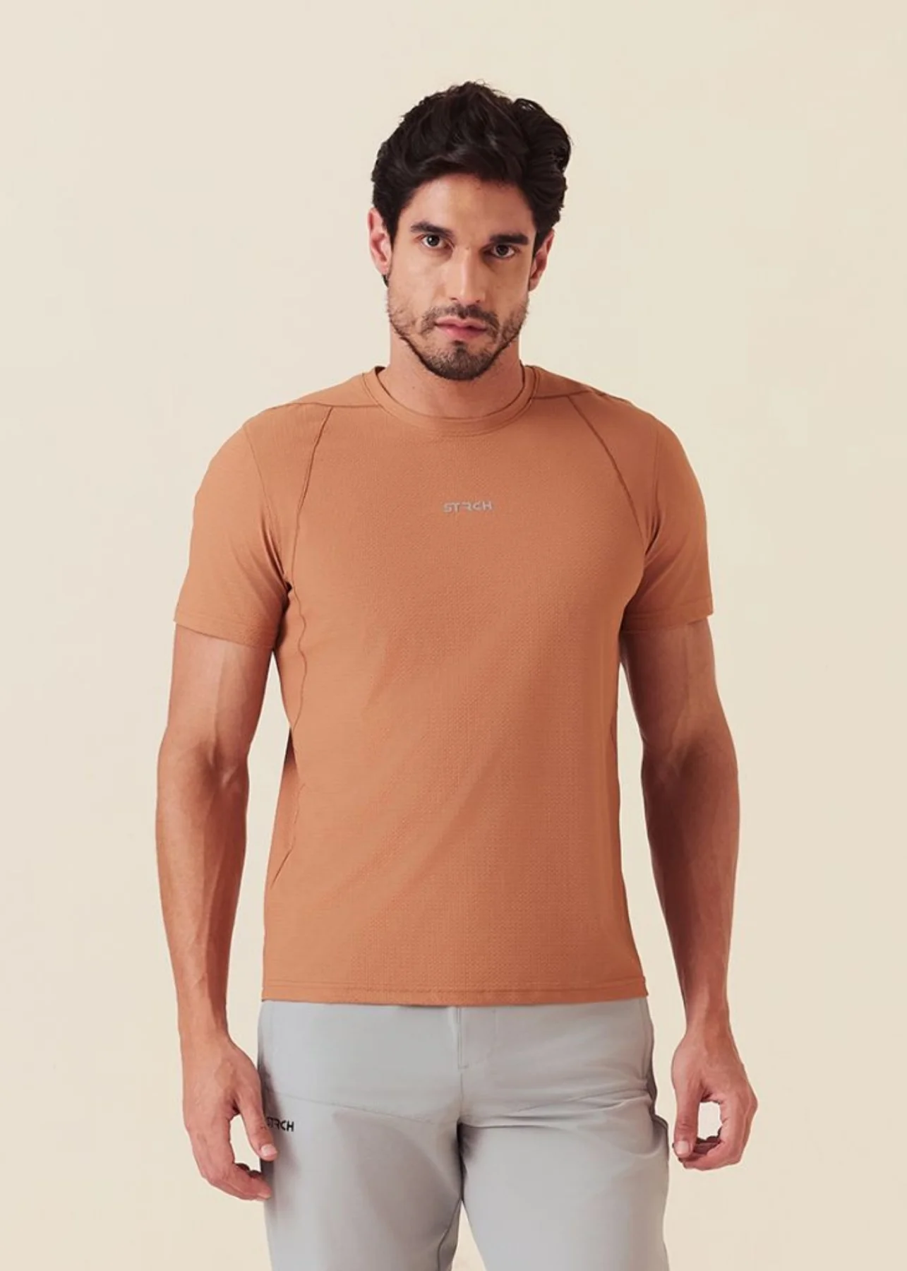 Men Pro Fit Gym T-Shirt - Mocha Mousse