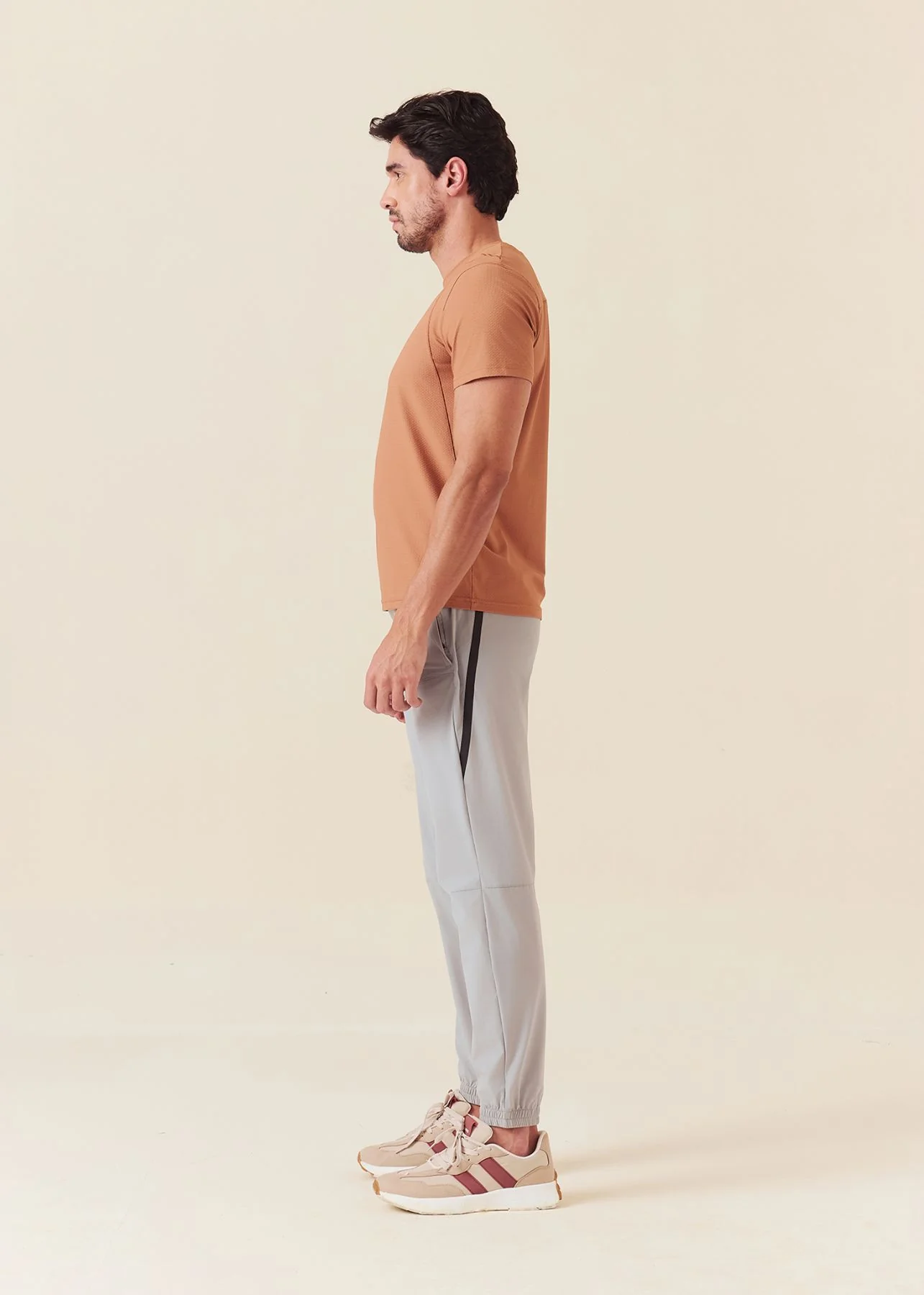 Men Pro Fit Gym T-Shirt - Mocha Mousse - Image 4