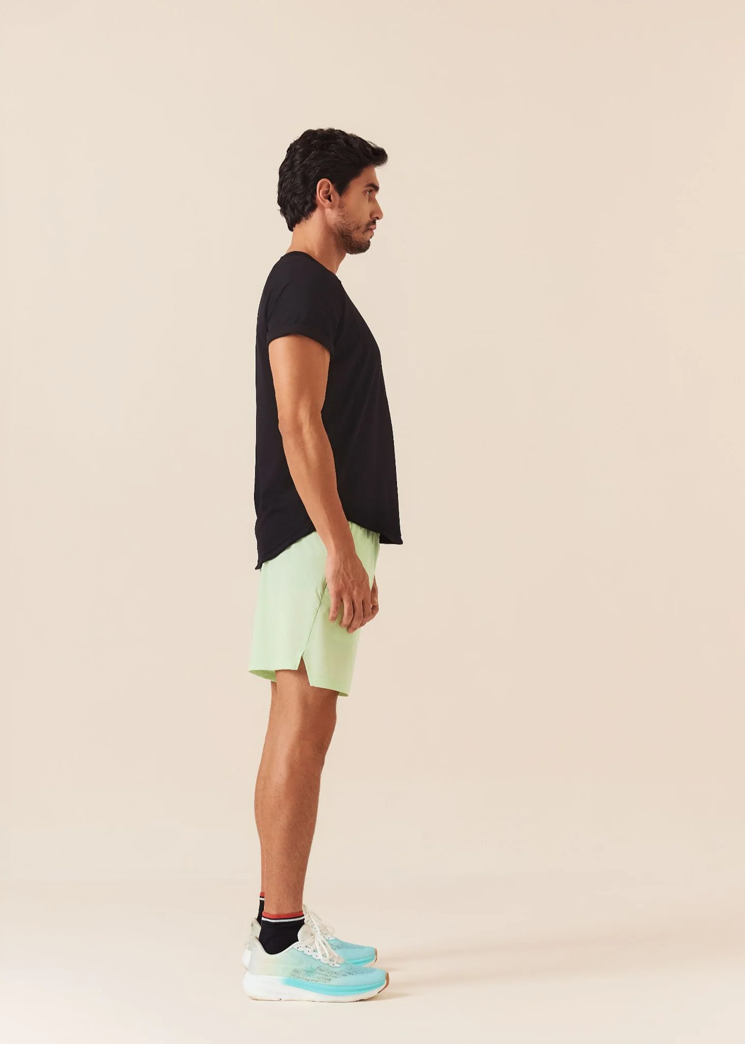 Men Quick-Dry Training Shorts - Soft Lime - Image 4