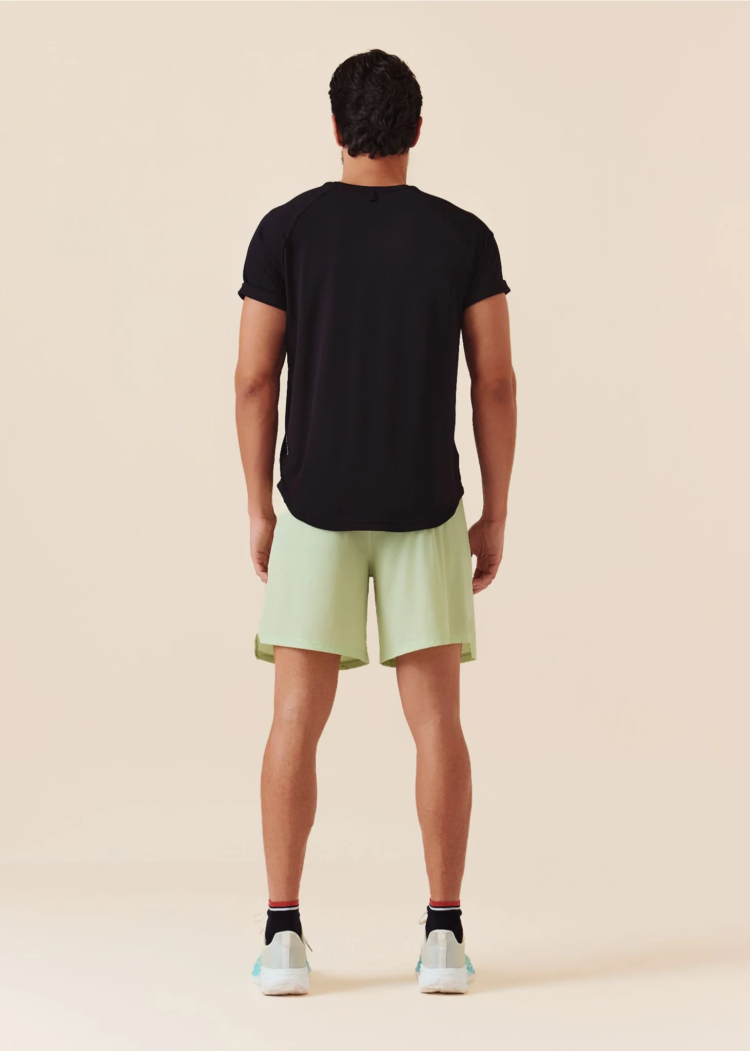 Men Quick-Dry Training Shorts - Soft Lime - Image 6