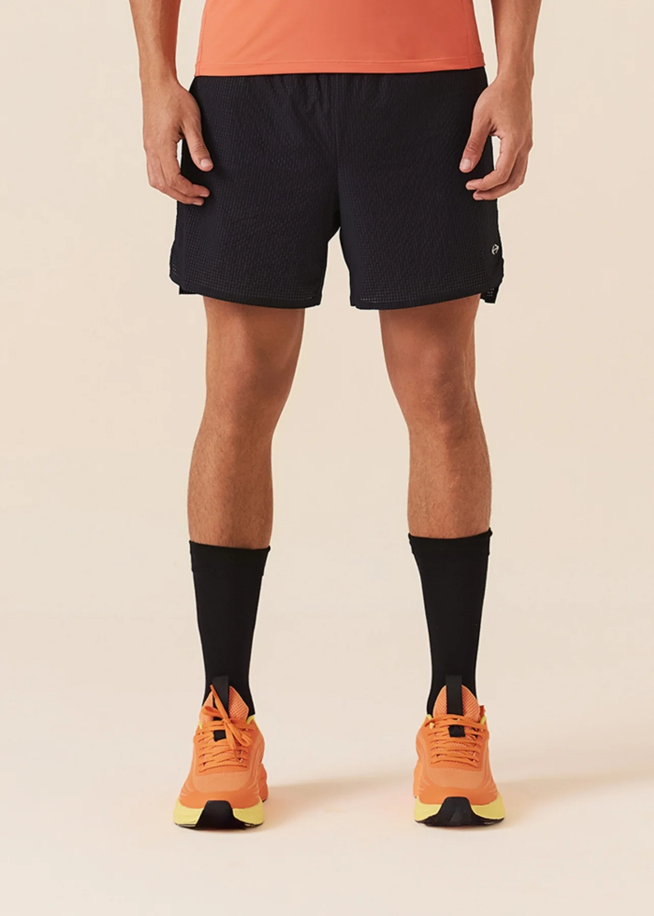Men Quick Dry Workout Shorts - Black