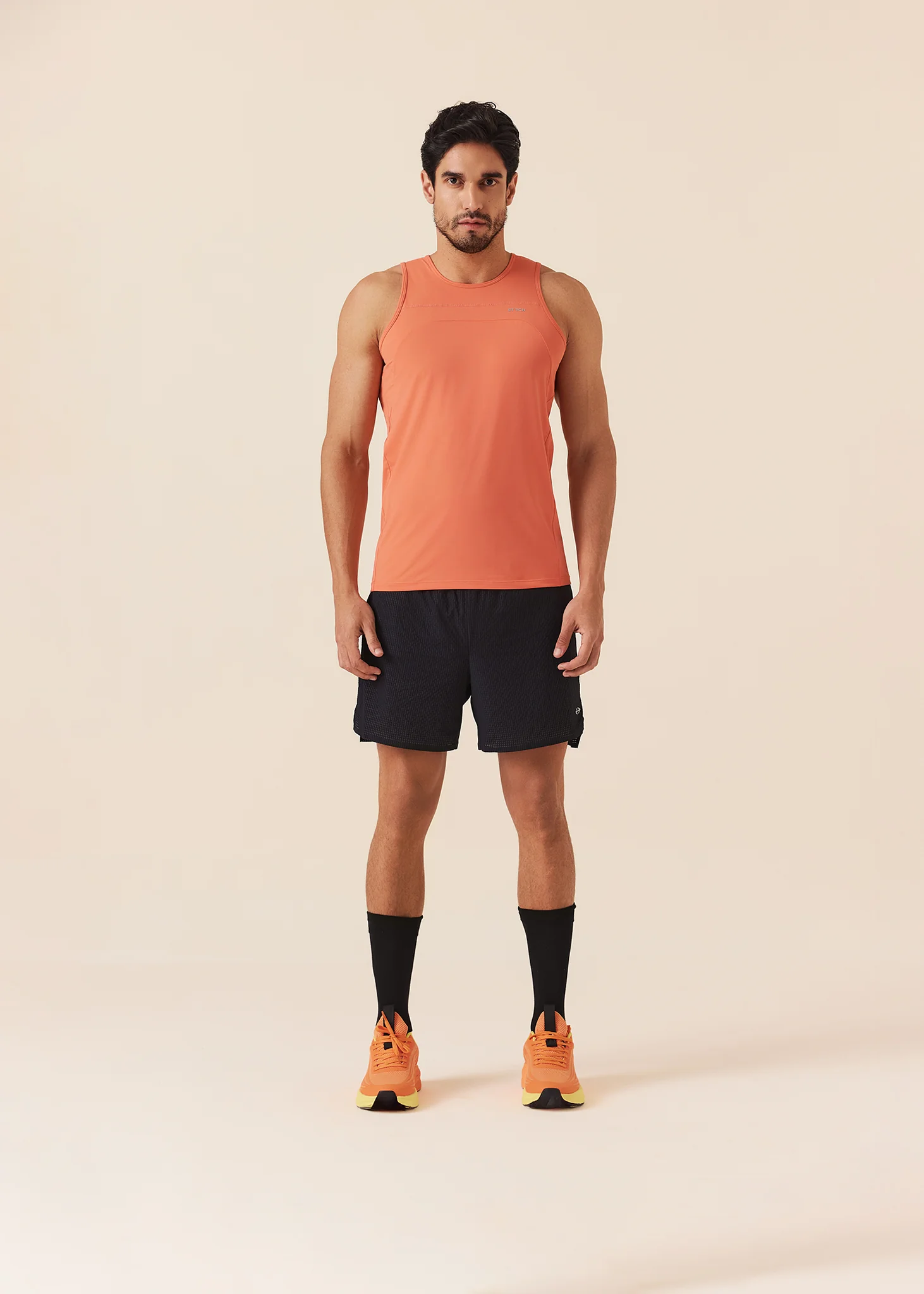 Men Quick Dry Workout Shorts - Black - Image 2