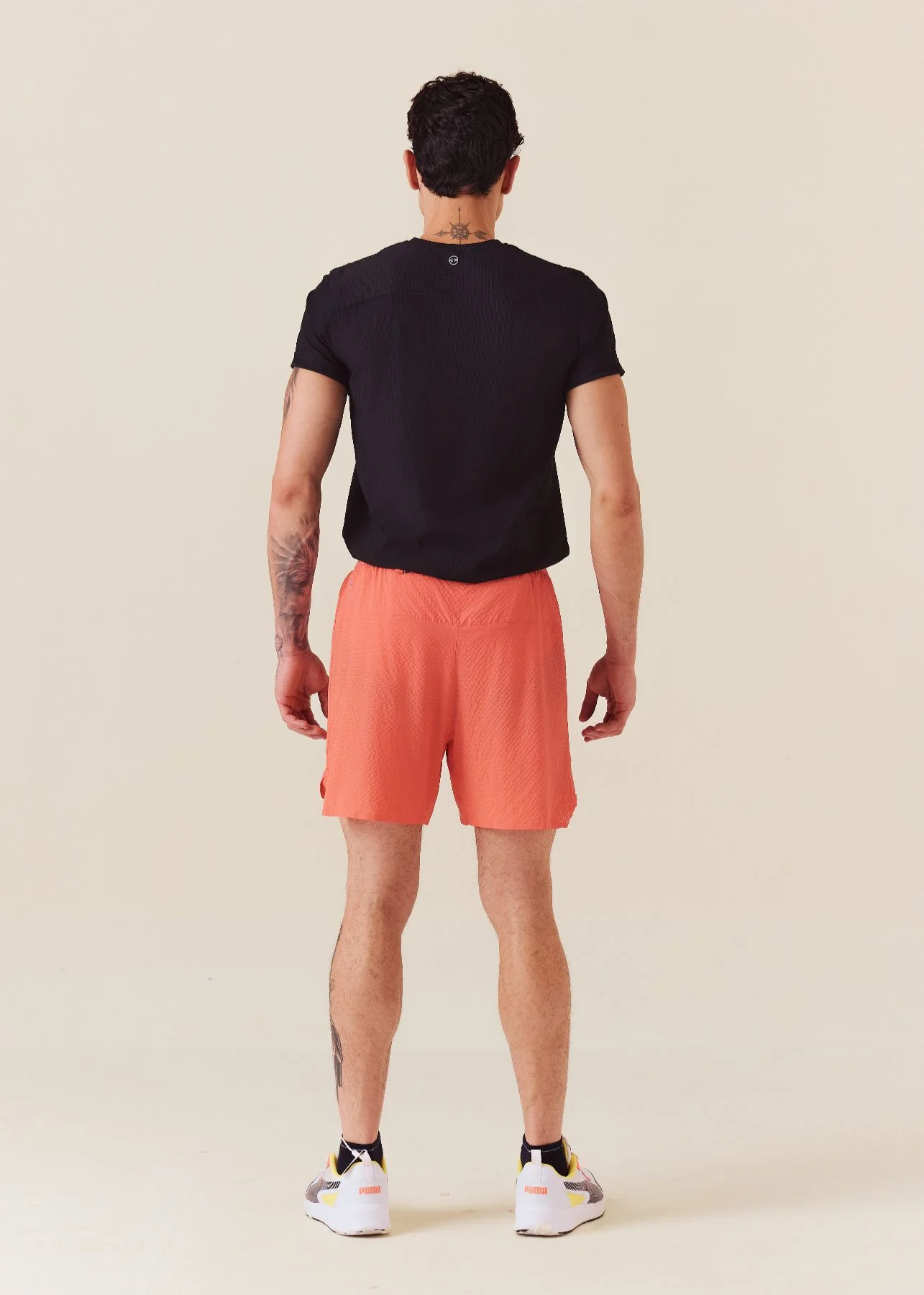 Men Quick Dry Workout Shorts - Coral - Image 6