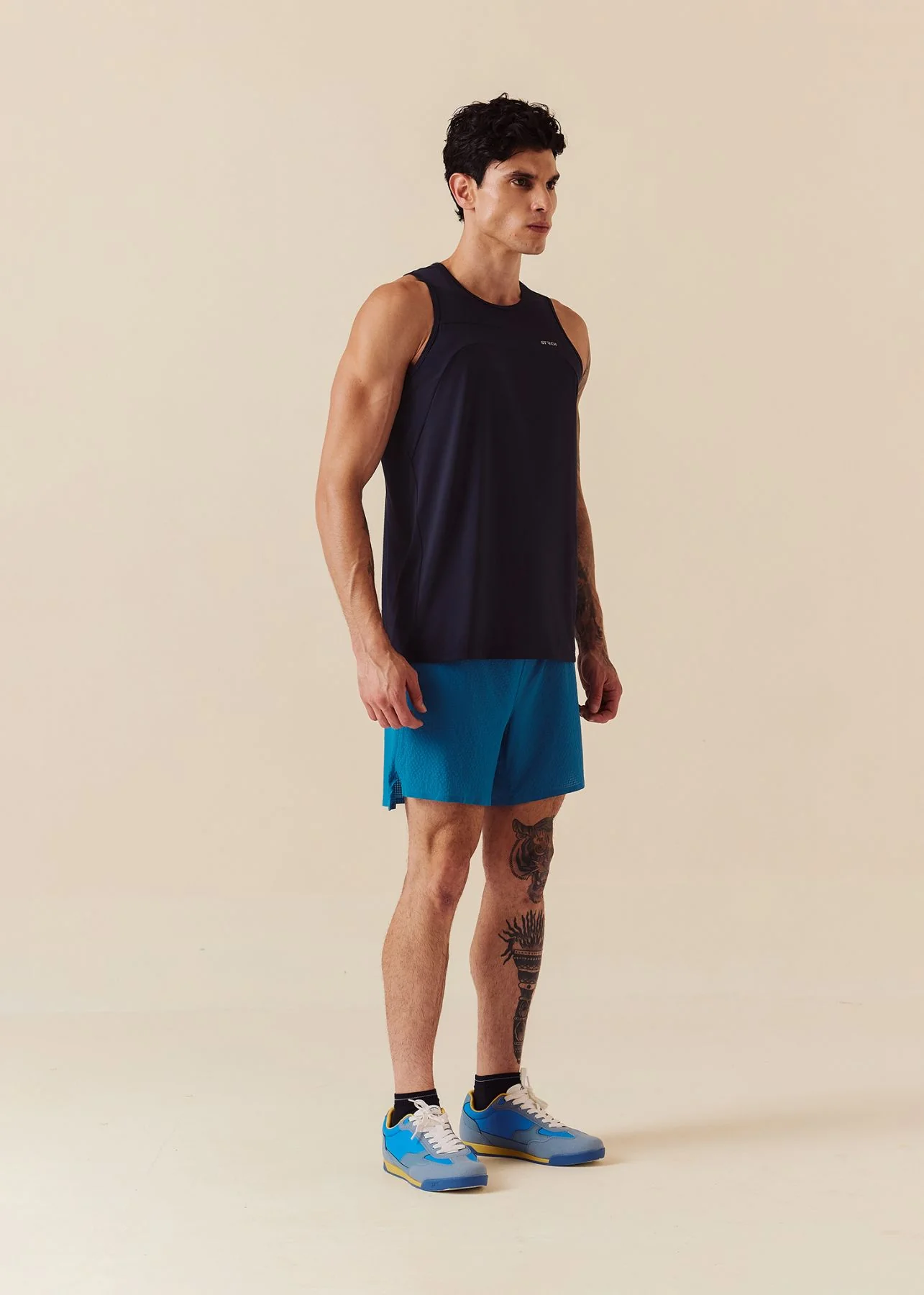 Men Quick Dry Workout Shorts - Marine Teal - Image 4