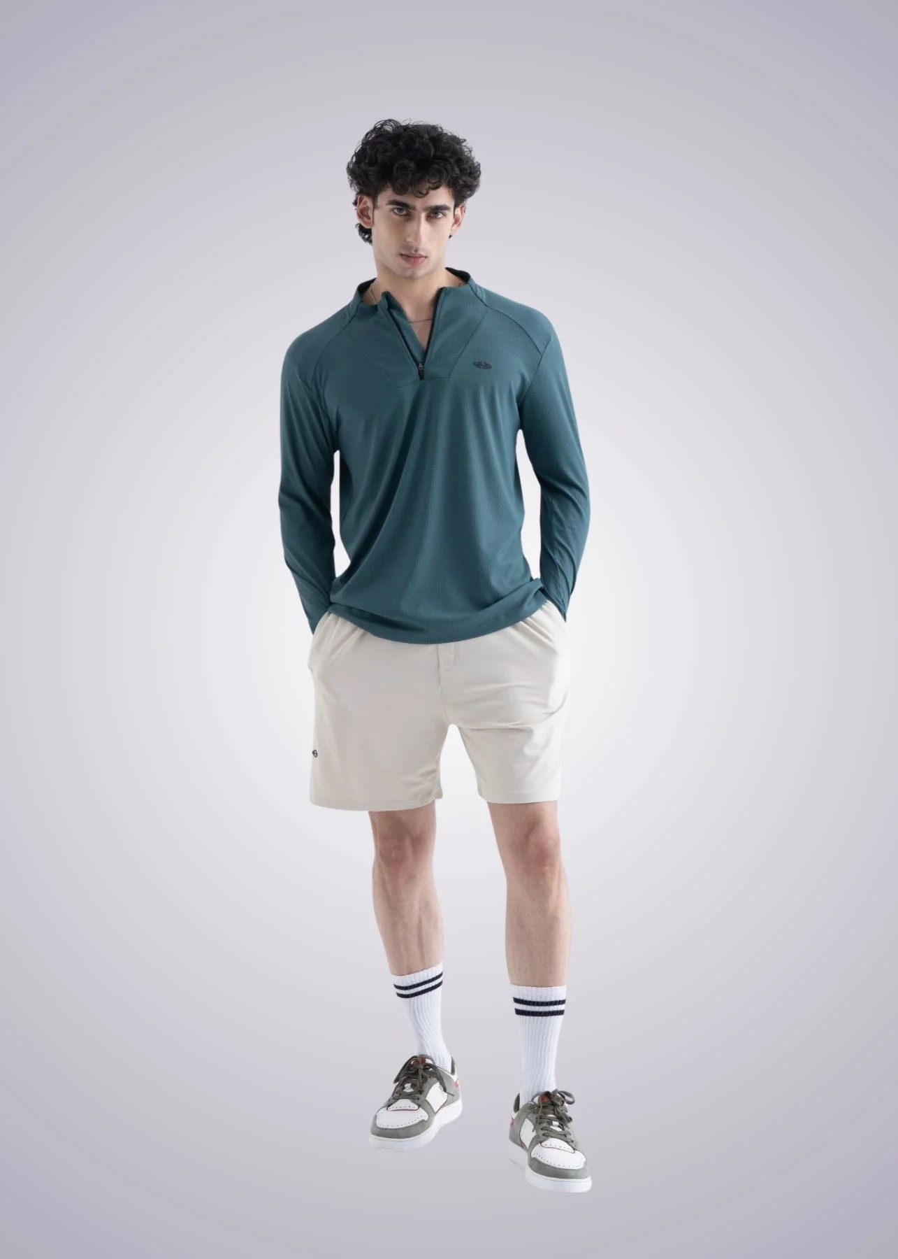 Men Quick Dry Workout Shorts Oatmeal