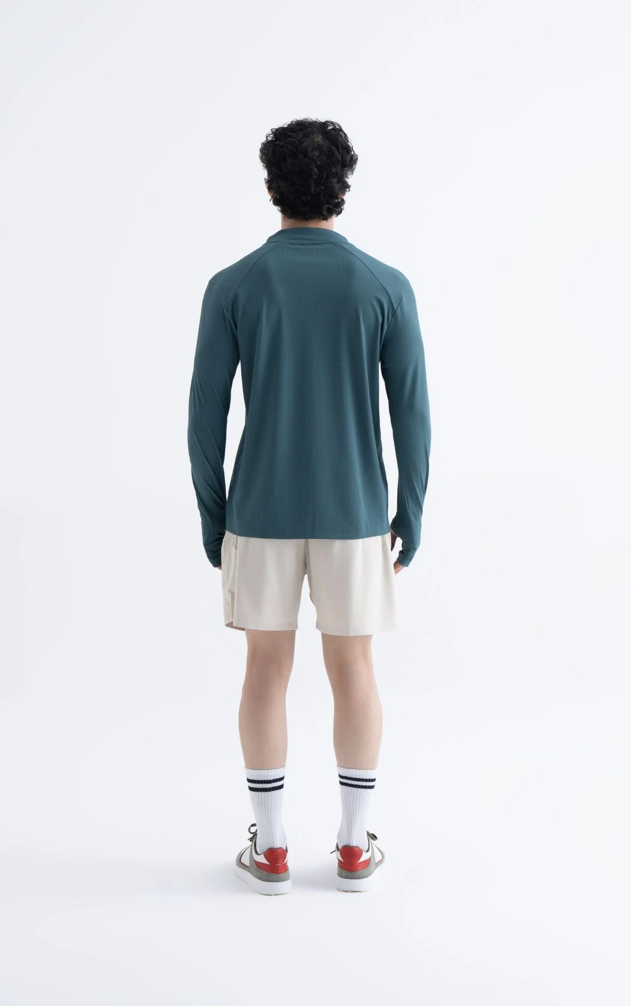 Men Quick Dry Workout Shorts Oatmeal - Image 5