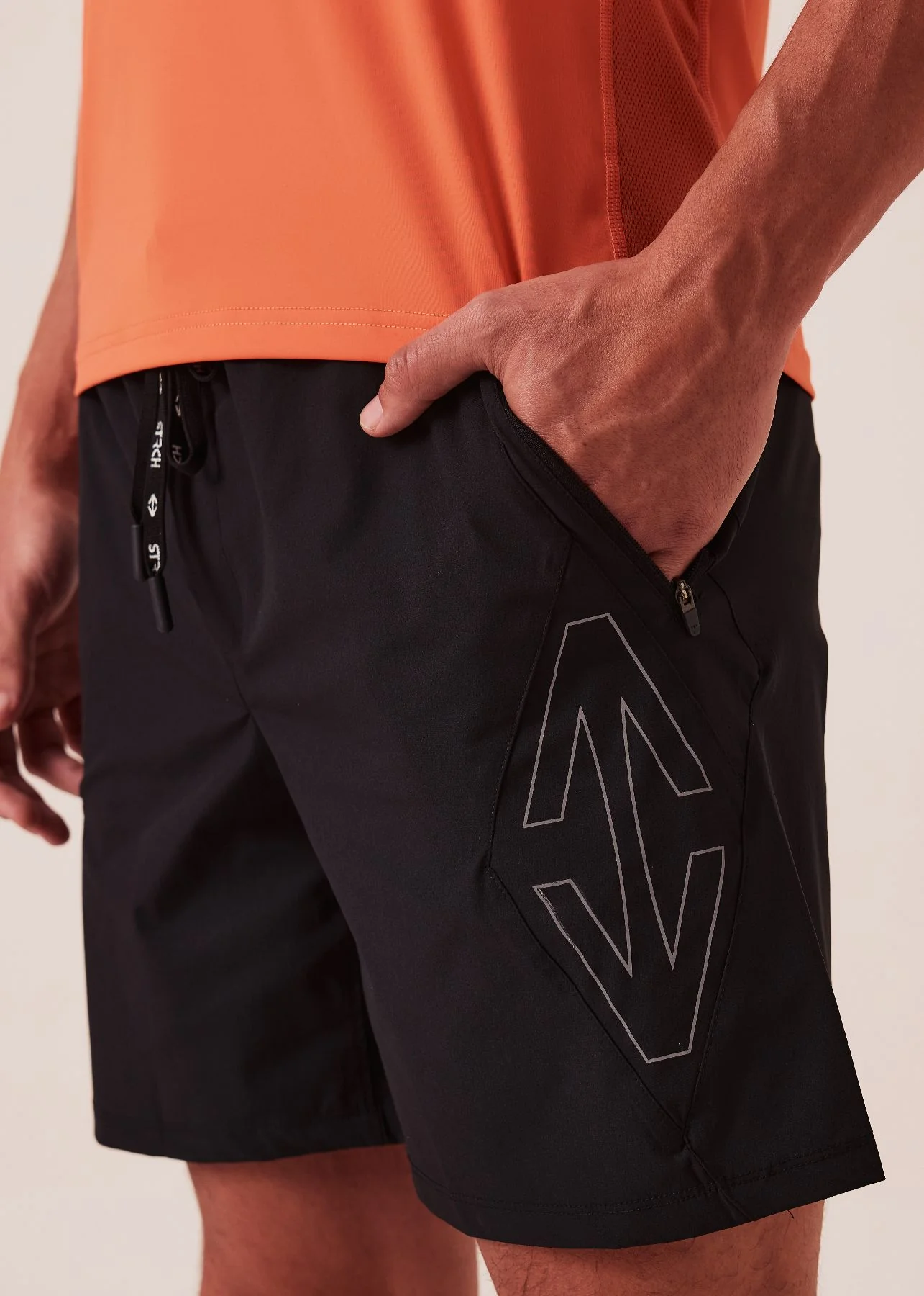 Men Regular Fit Gym Shorts - Black - Image 7