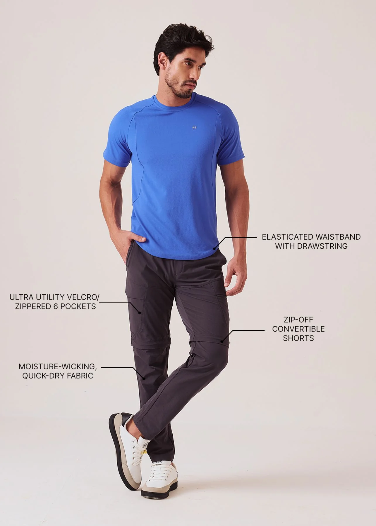 Men Regular Fit Track Pants - Dark Grey - Image 3