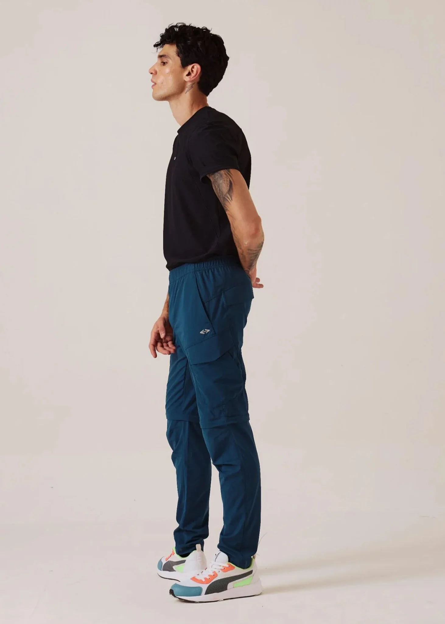 Men Regular Fit Track Pants - Dark Teal - Image 4