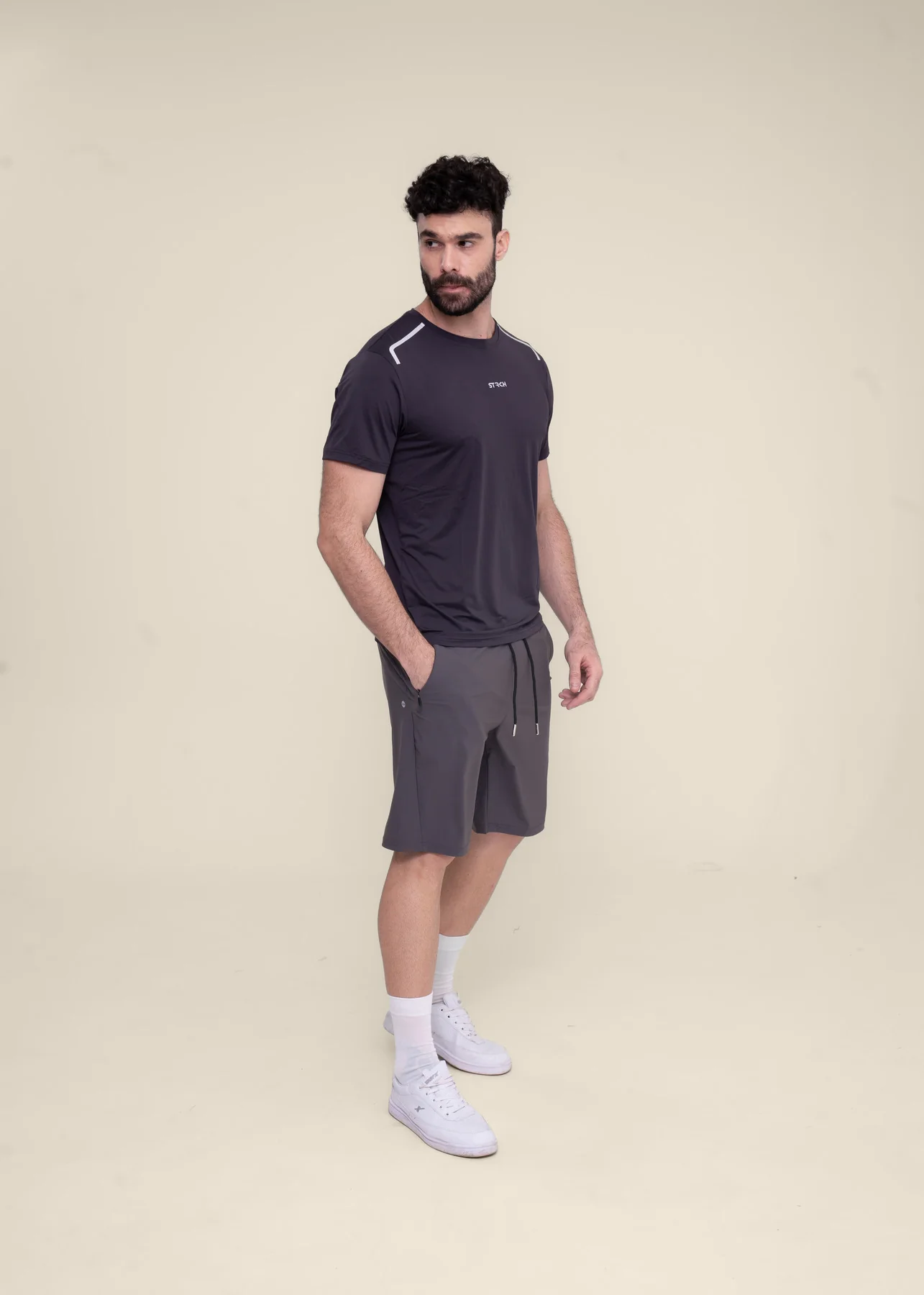 Men Running T Shirt - Black - Image 3