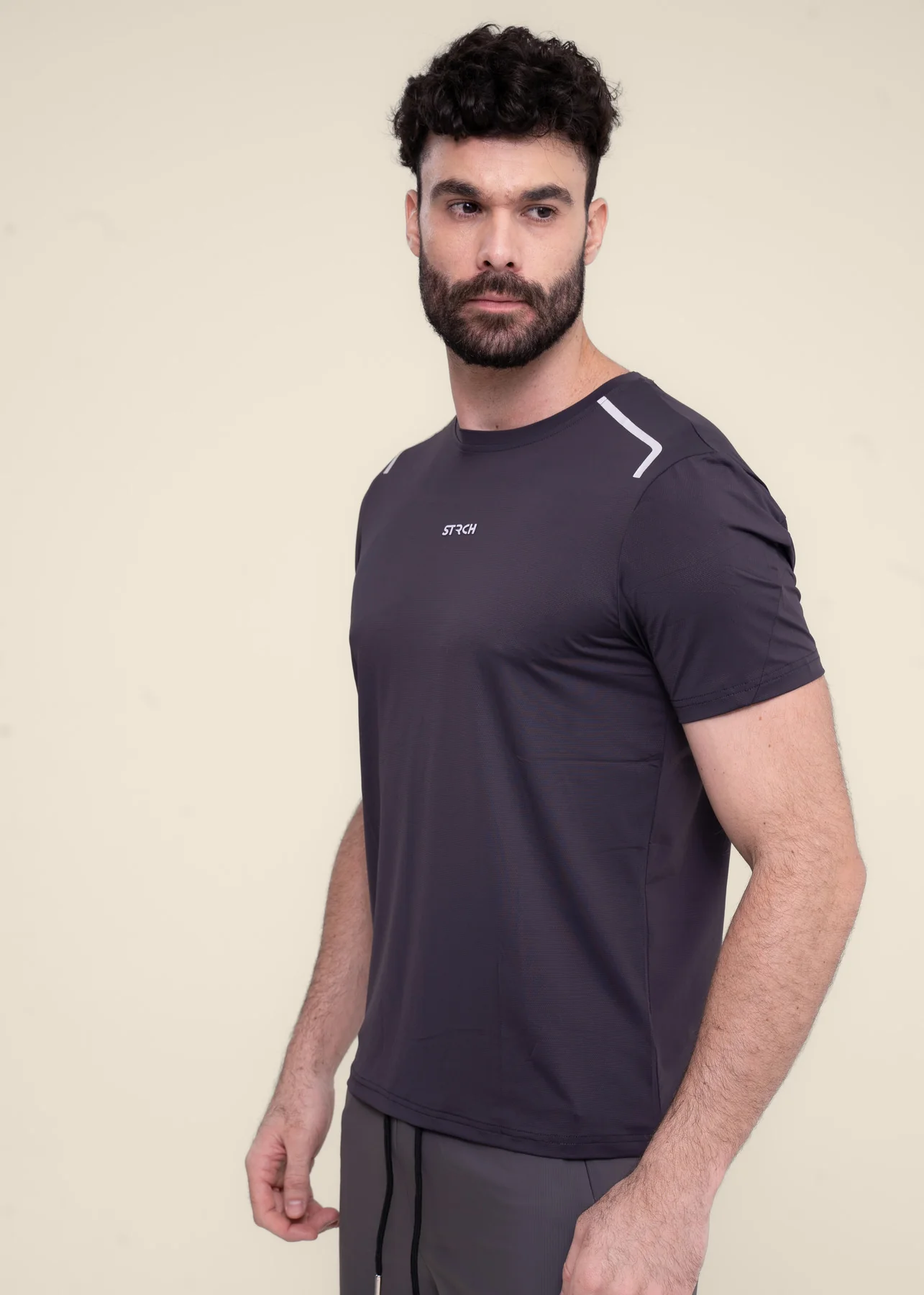 Men Running T Shirt - Black - Image 4