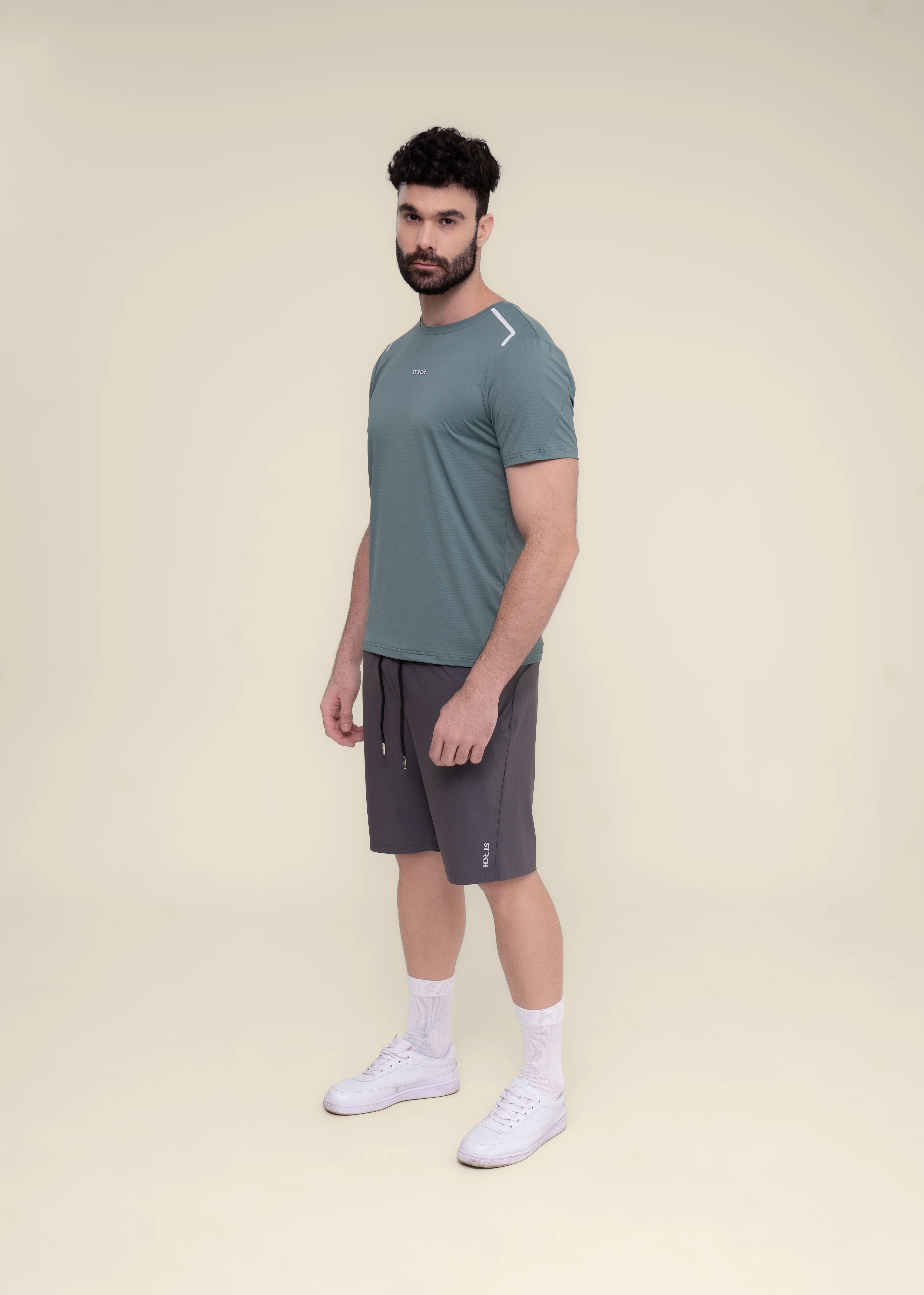 Men Running T Shirt - Hunter Green - Image 4