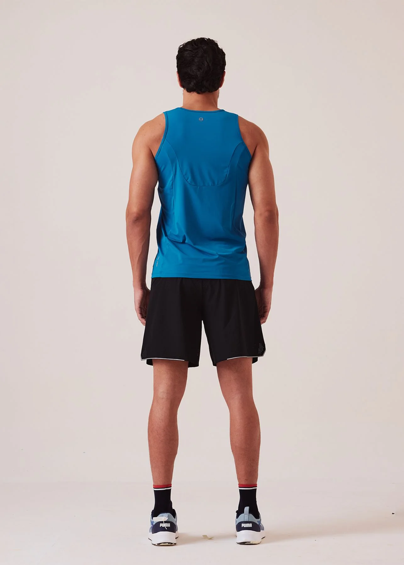 Men Split Hem Gym Shorts - Jet Black - Image 6