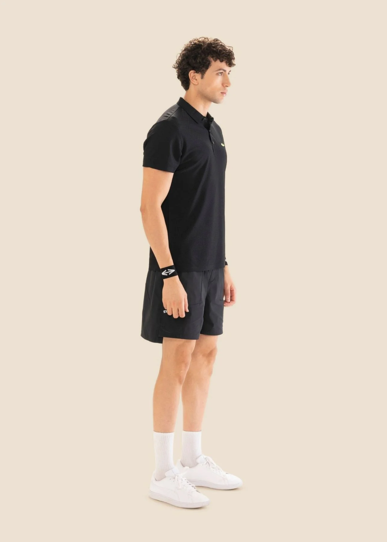Men Structured Polo - Black - Image 4